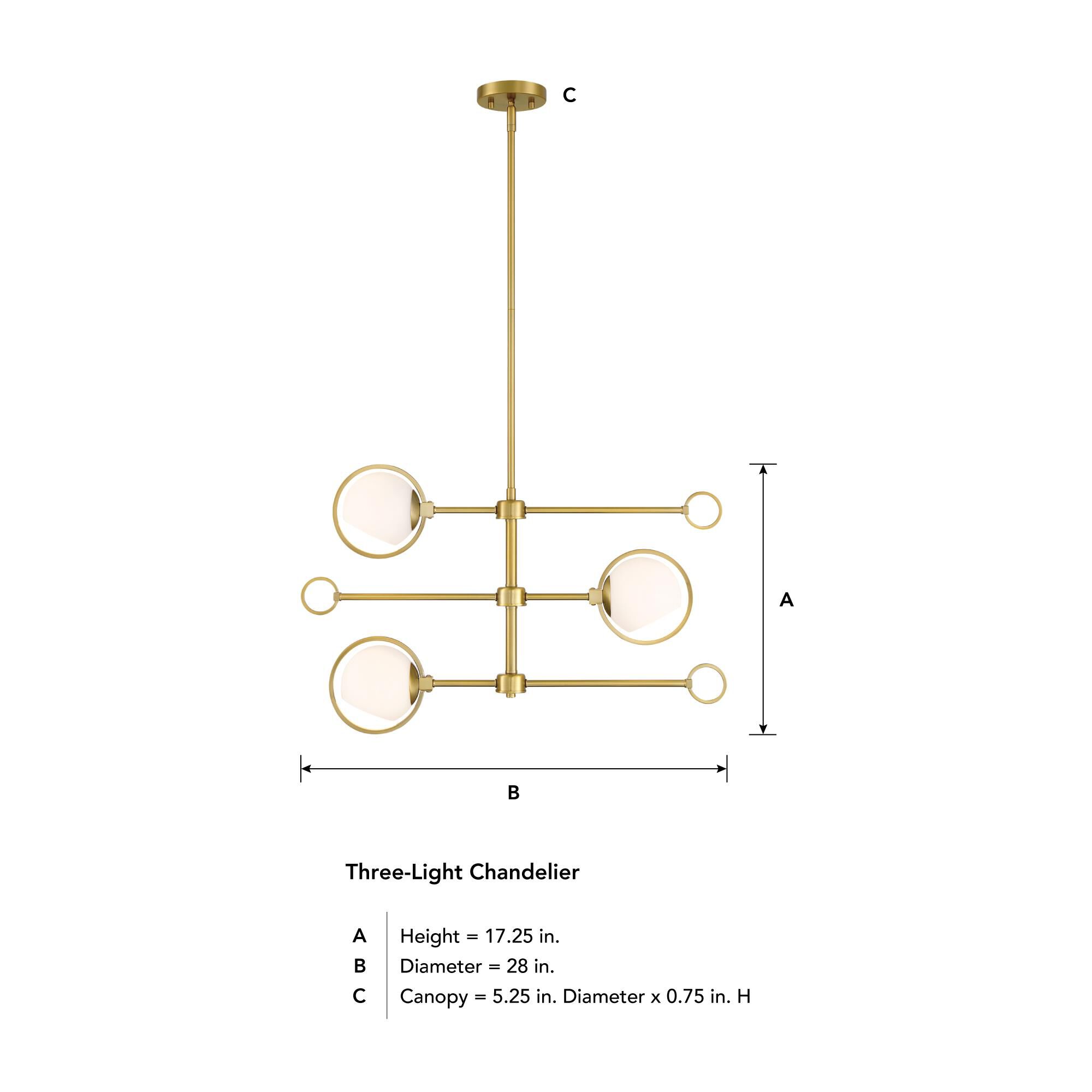 Shown in Brushed Gold finish and Etched Opal glass