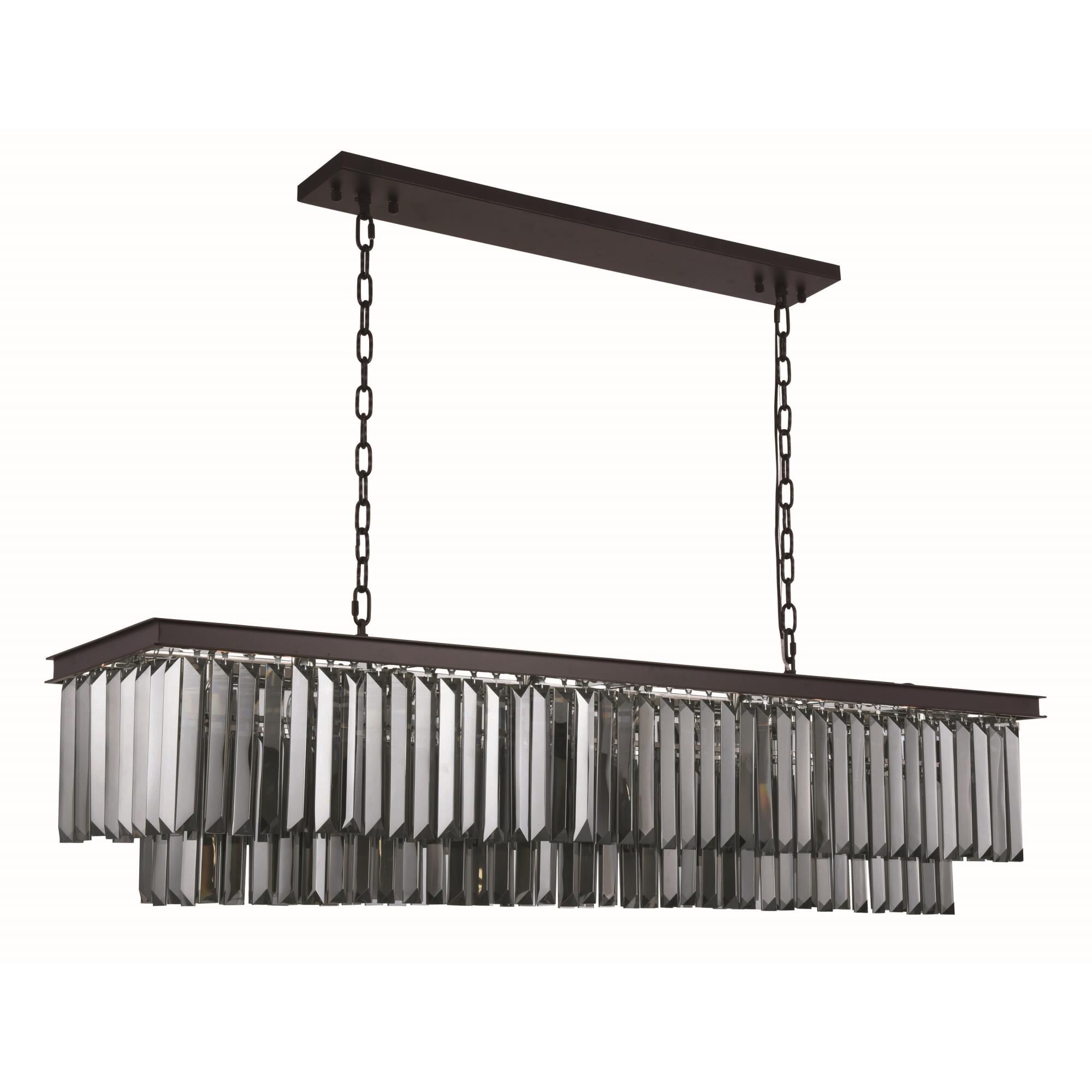 Shown in Matte Black finish and Royal Cut crystal and Silver Shade (Grey) accent