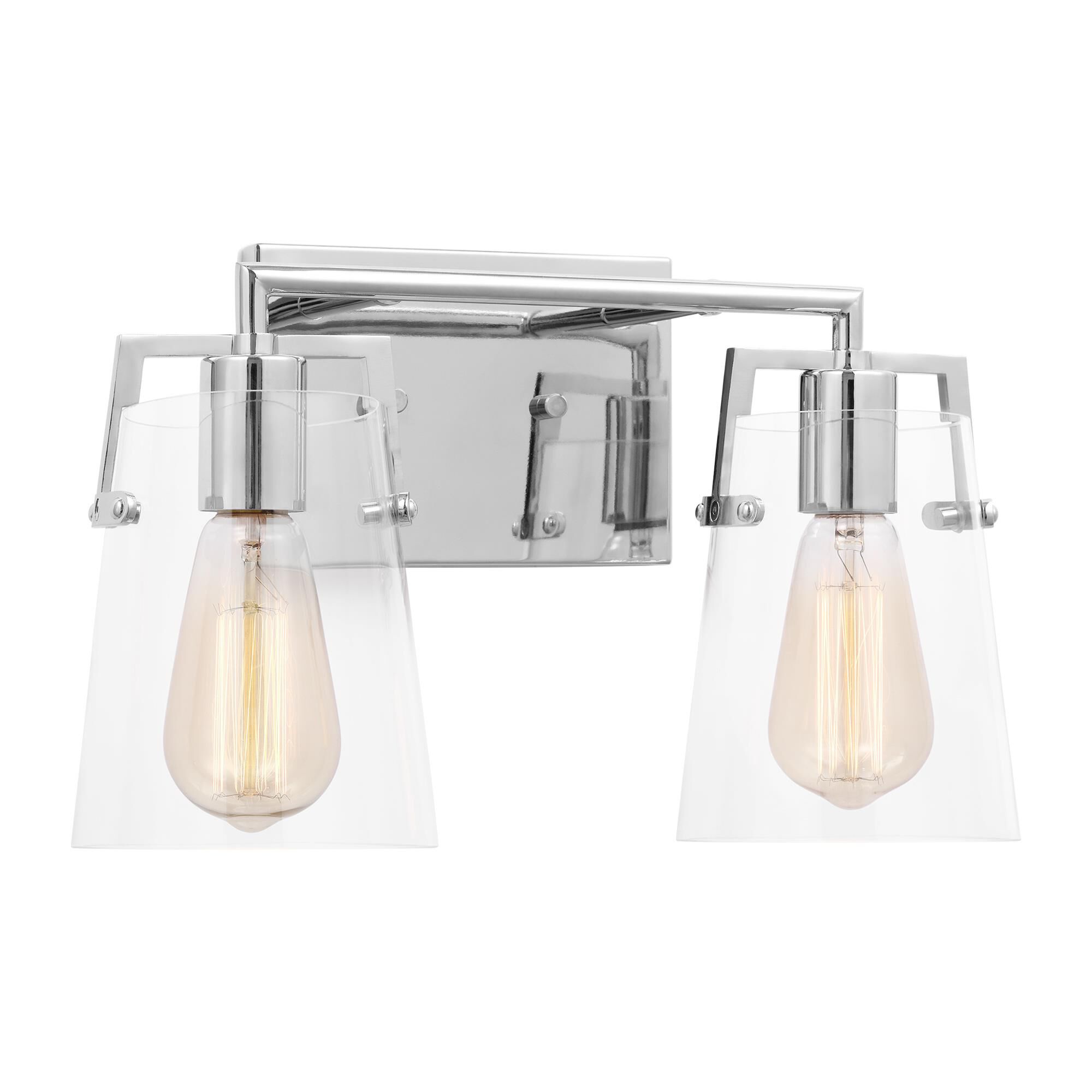 Shown in Chrome finish and Clear Glass s shade