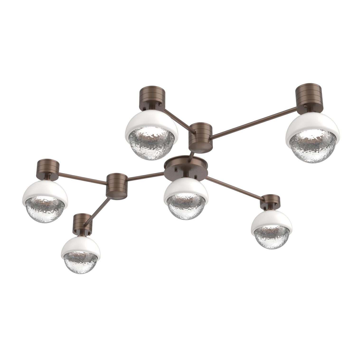 Shown in Burnished Bronze finish and Clear glass and Salt White accent