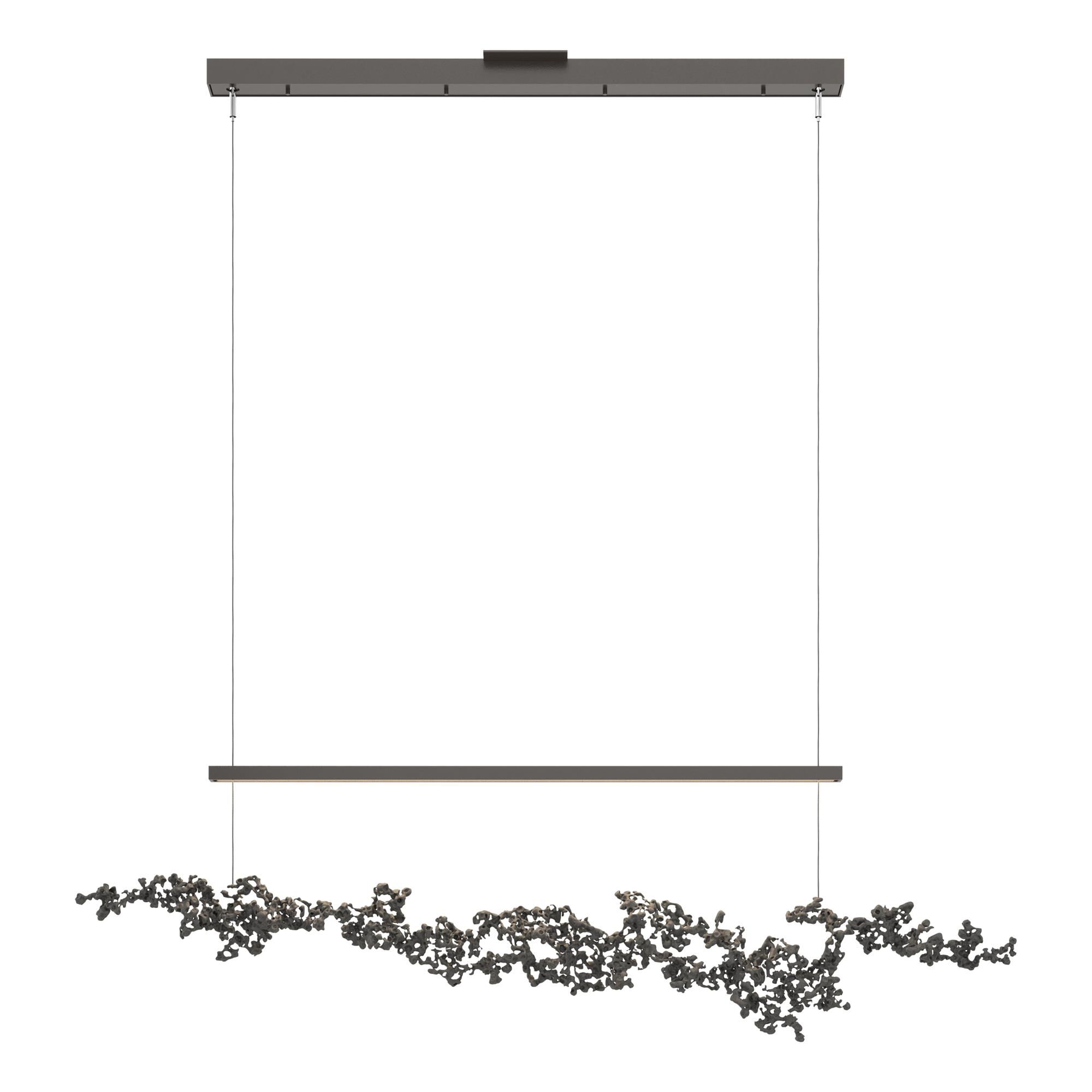 Shown in Oil Rubbed Bronze finish and Natural Iron Aluminum shade