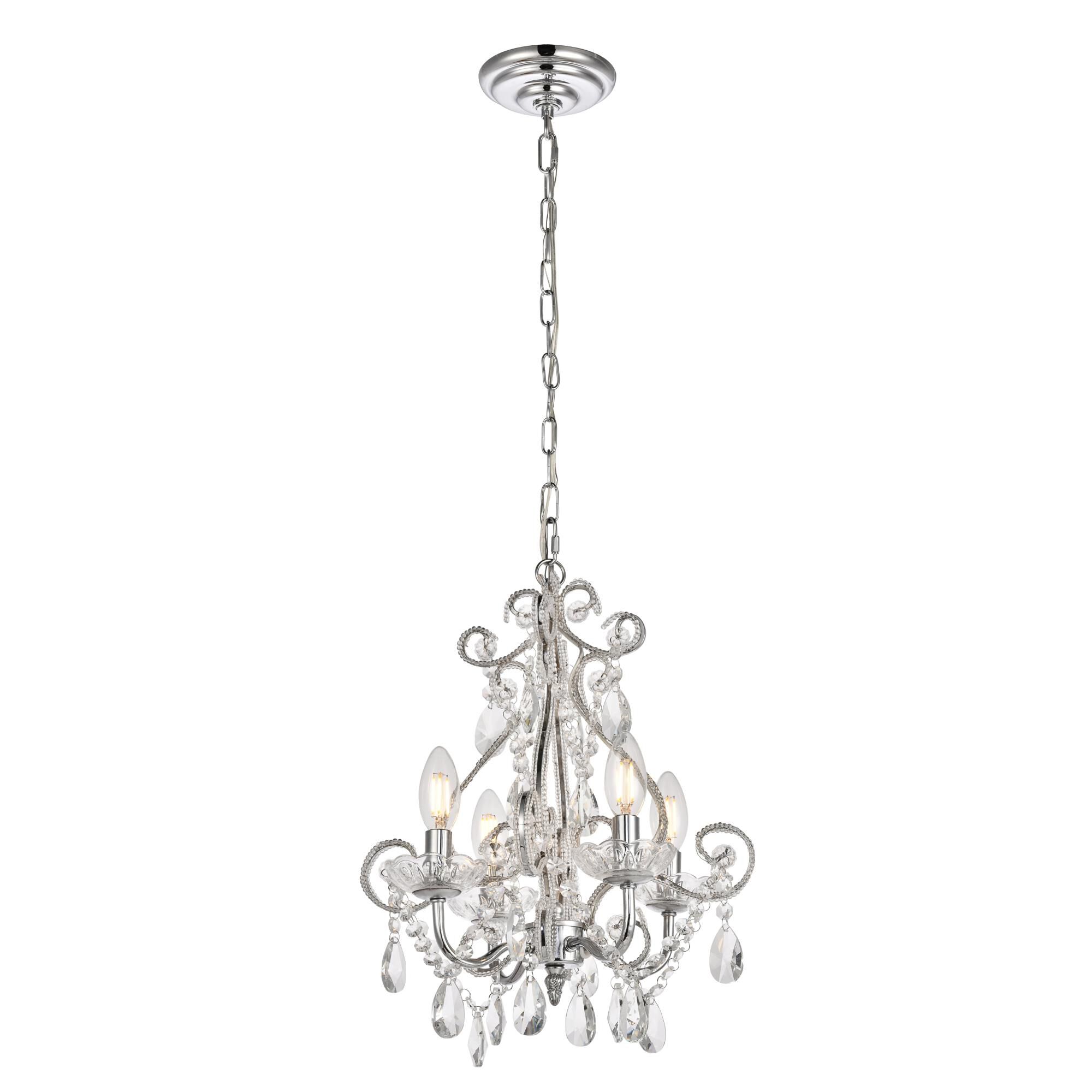 Kato 12 Inch 4 Light Mini Chandelier by Elegant Lighting