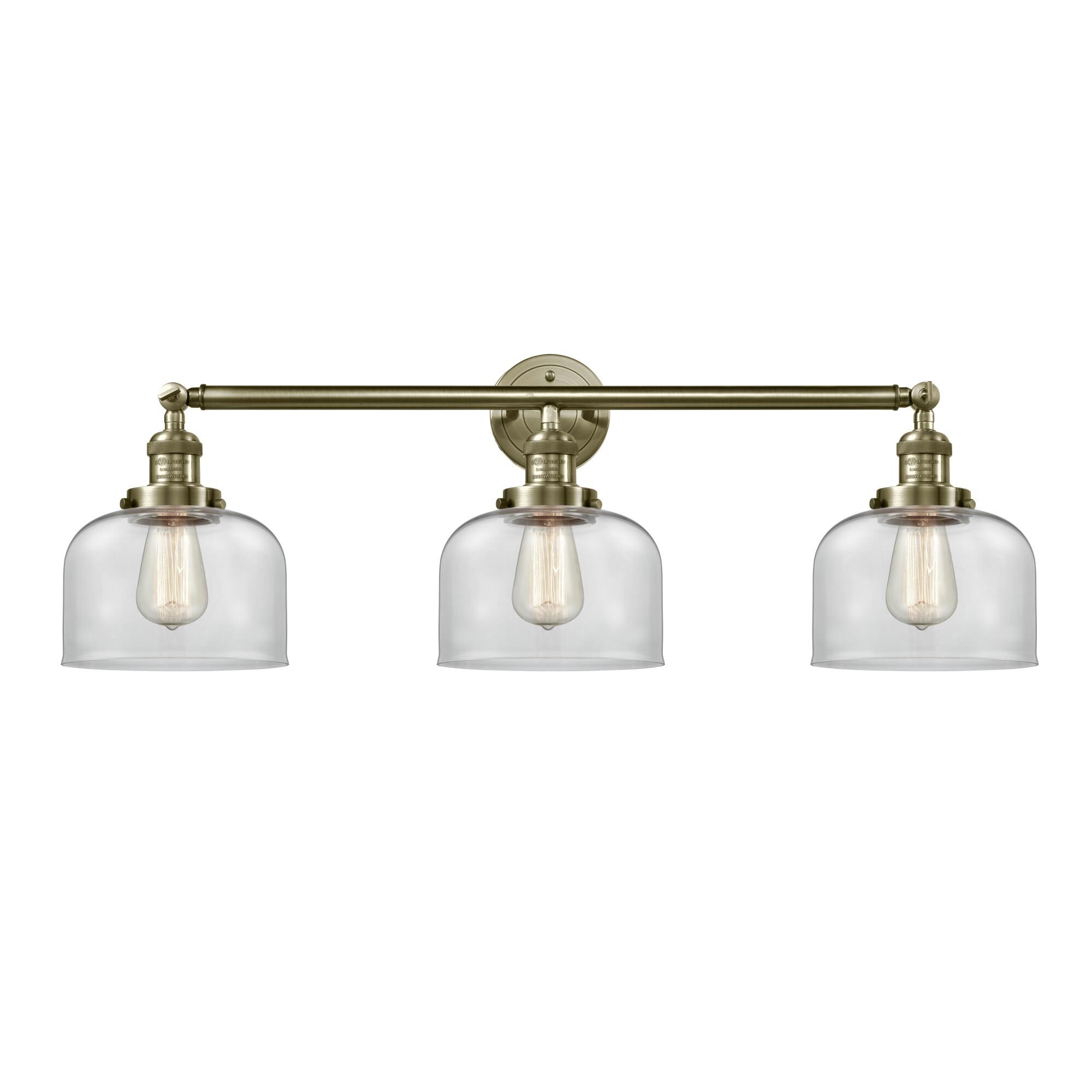 Bruno Marashlian Large Bell 32 Inch 3 Light Bath Vanity Light by Innovations Lighting