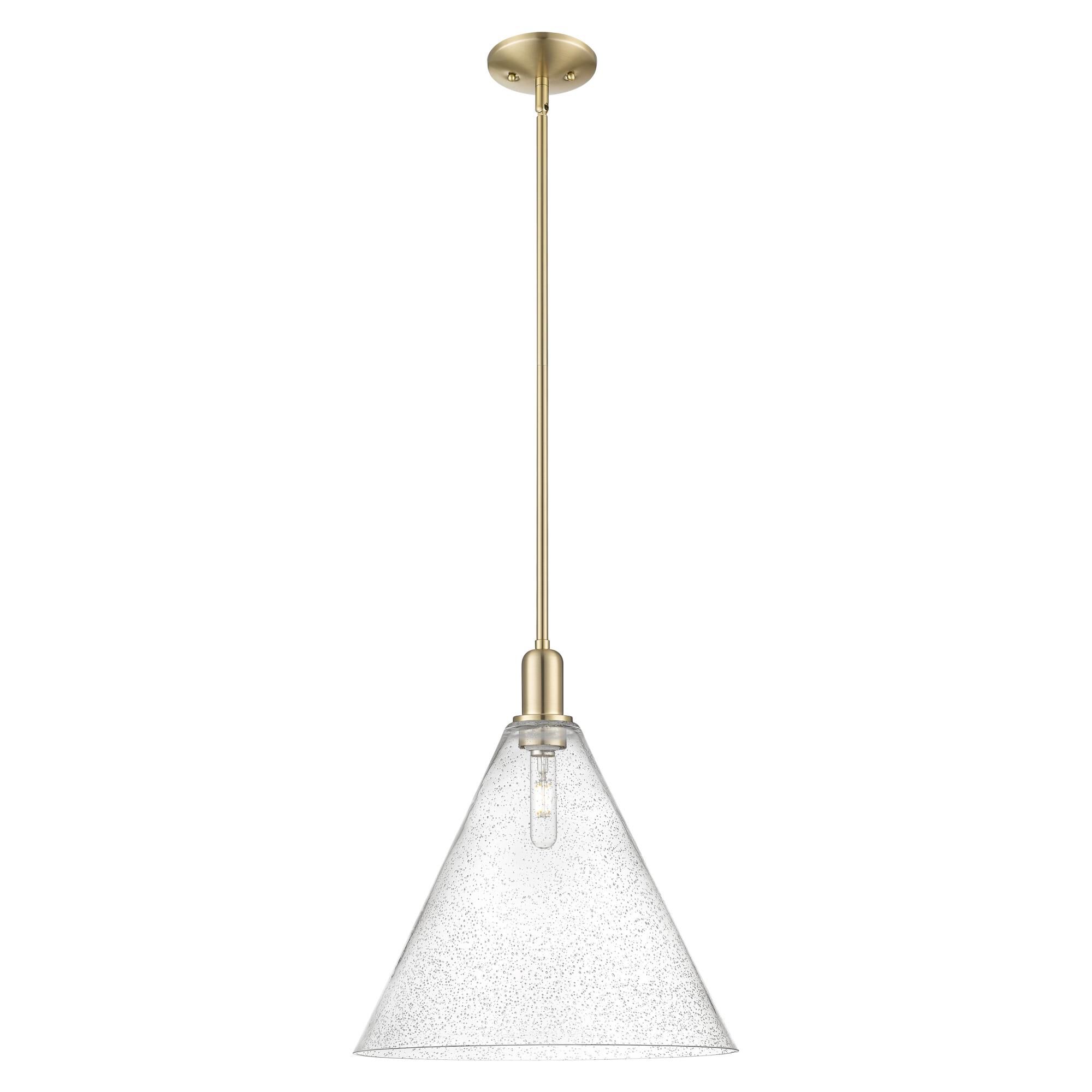 Shown in Champagne Bronze finish and Seedy glass