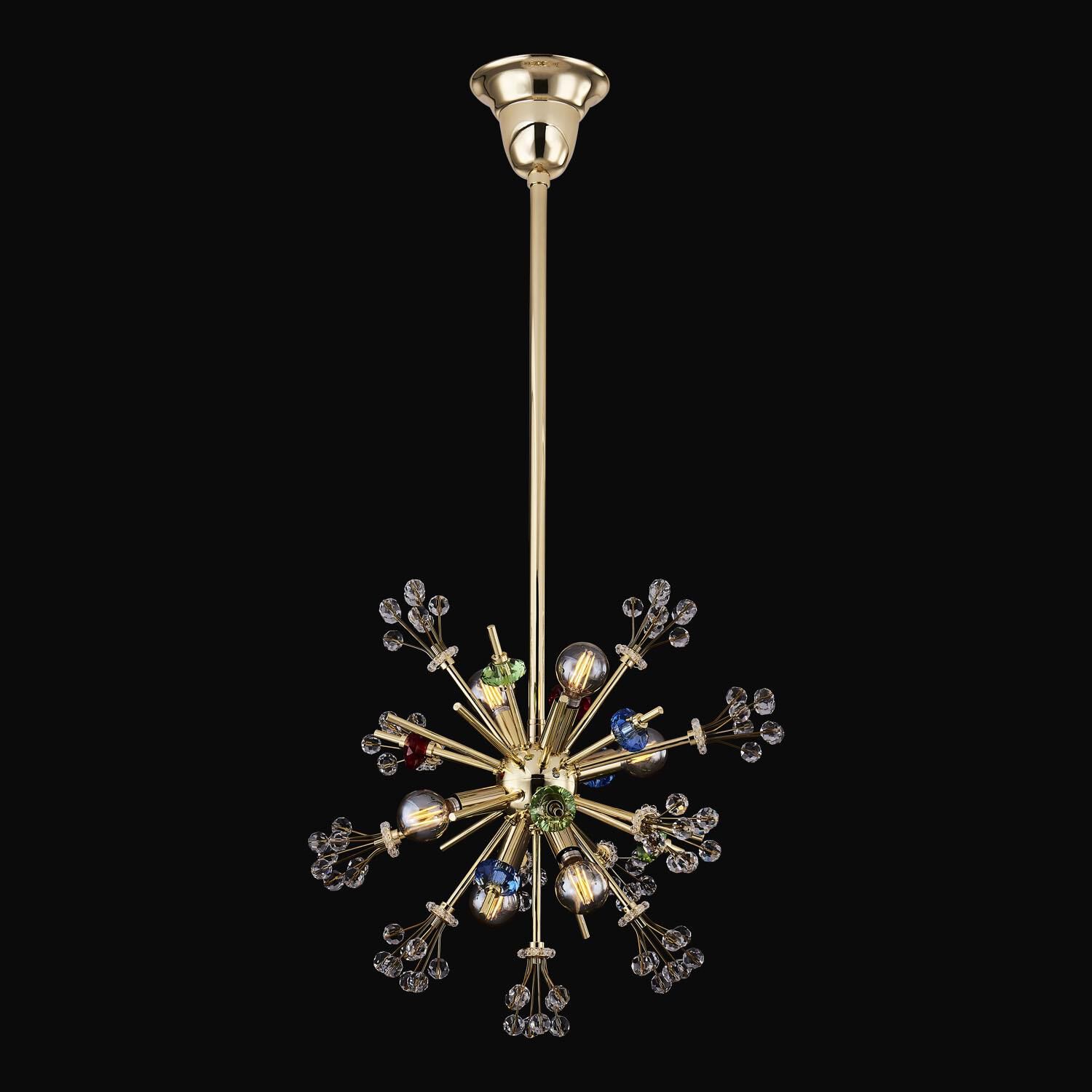 Shown in 18k Gold finish and Constellation Colorata crystal and 0.0 glass and 0.0 shade