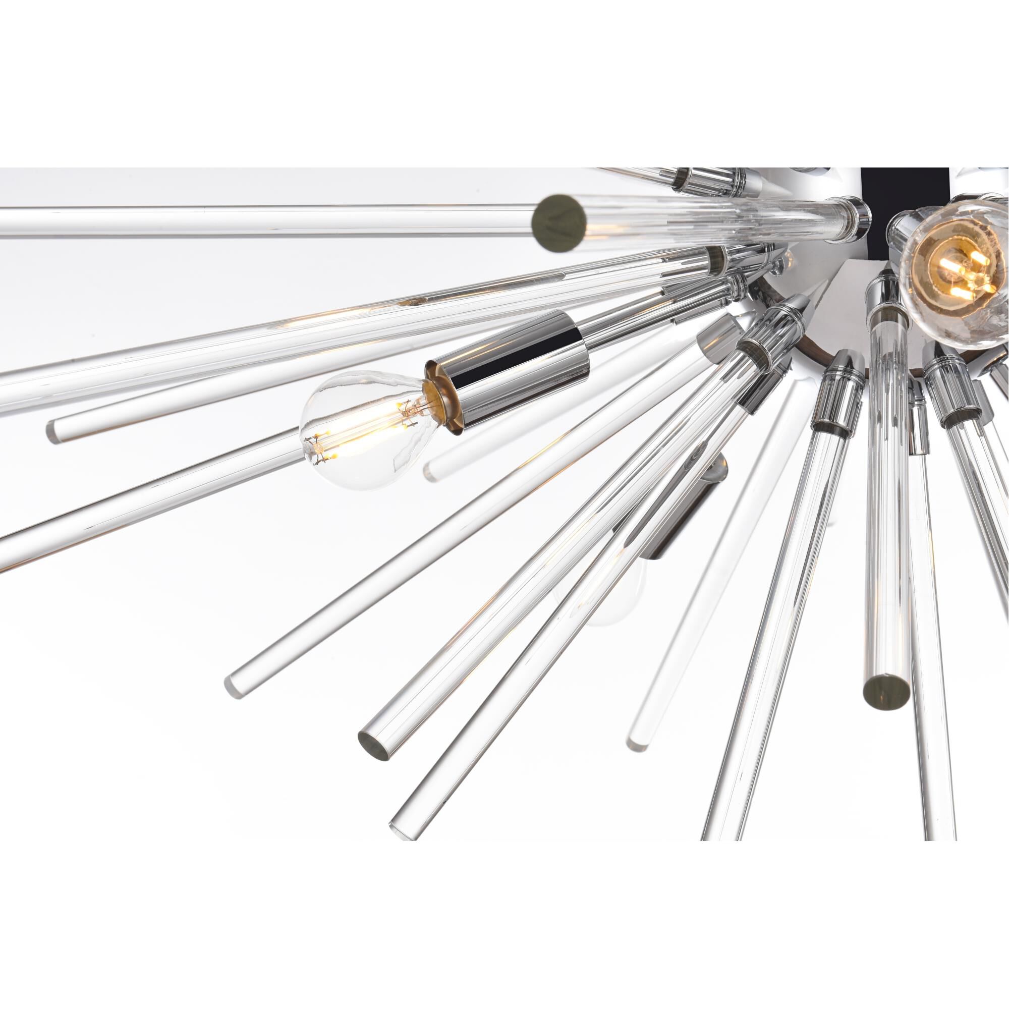 Sienna 36 Inch 10 Light Chandelier by Elegant Lighting