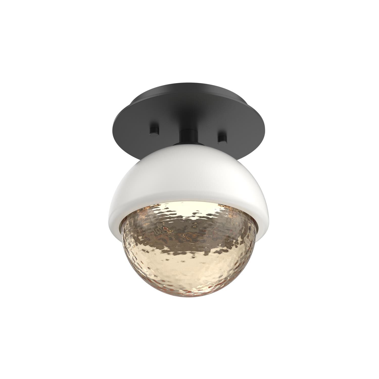 Shown in Matte Black finish and Amber glass and Salt White accent