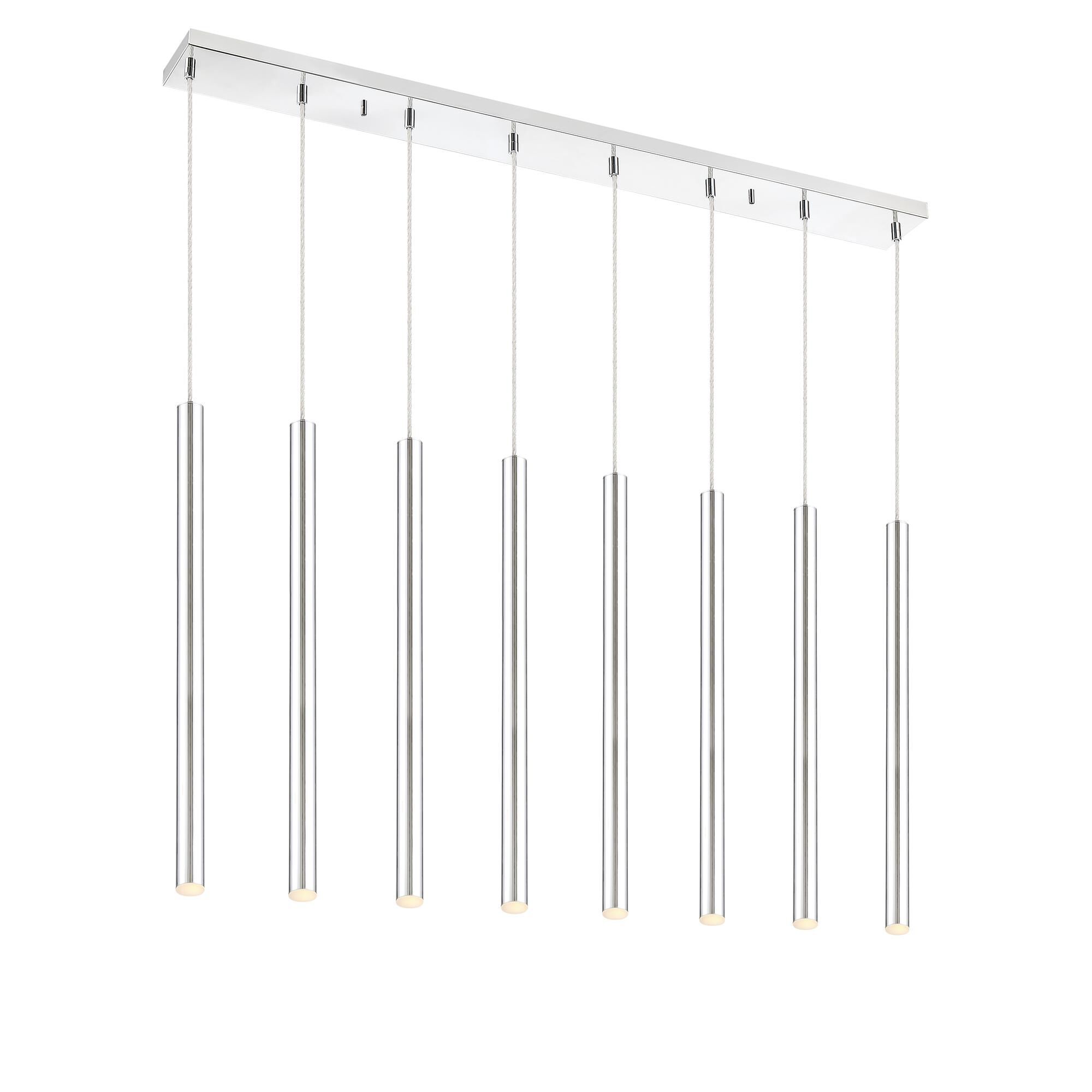 Shown in Chrome finish and Steel glass and Steel shade