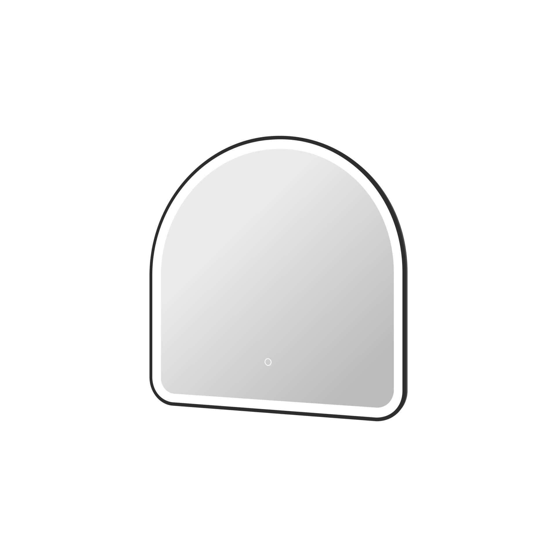 Harmoni 30 Inch Arched LED Lighted Mirror by Elegant Decor