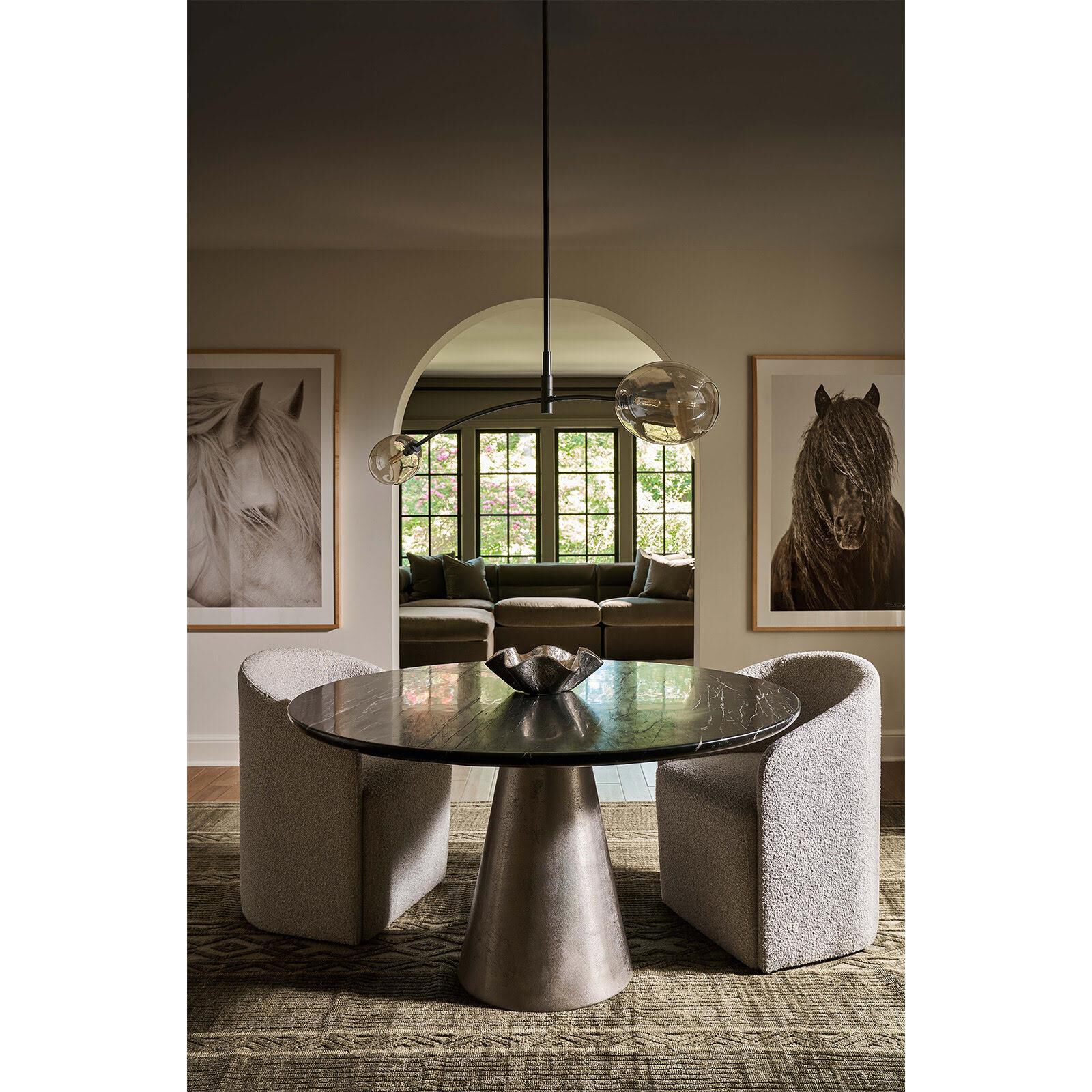 Shown in Oil Rubbed Bronze finish and Glass shade