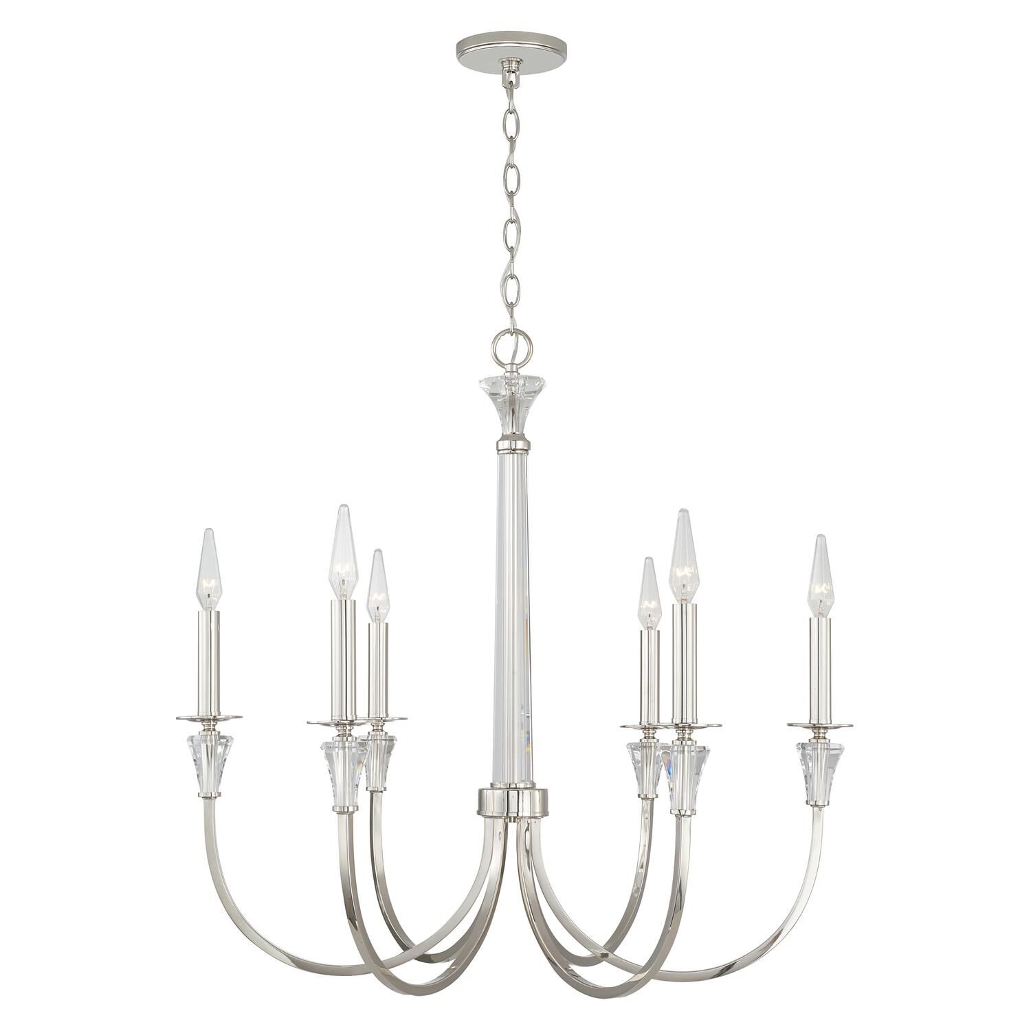 Laurent 30 Inch 6 Light Chandelier by Capital Lighting Fixture Company