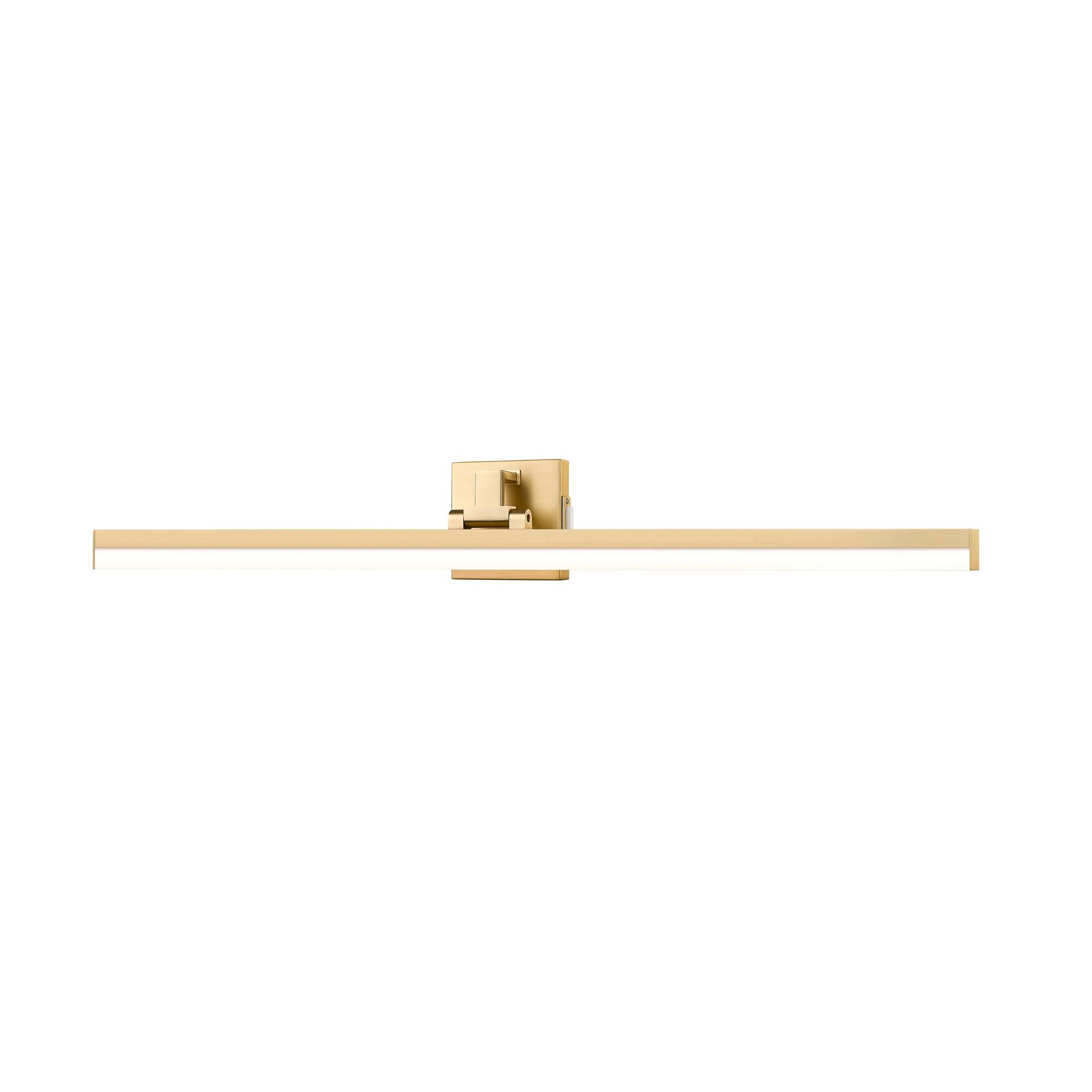 Shown in Modern Gold finish and Frosted glass and Frosted shade
