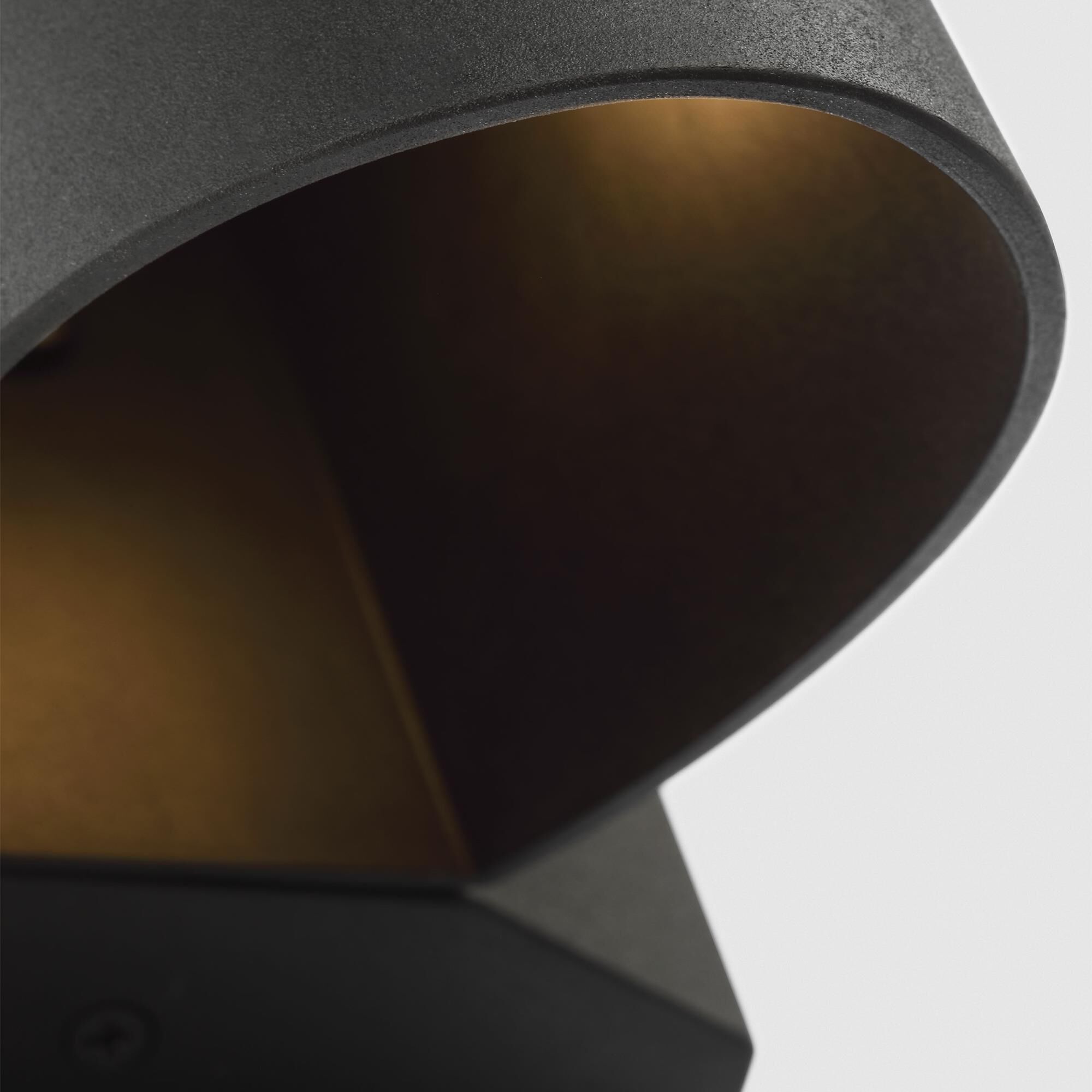 Shown in Textured Black finish and Textured Black shade