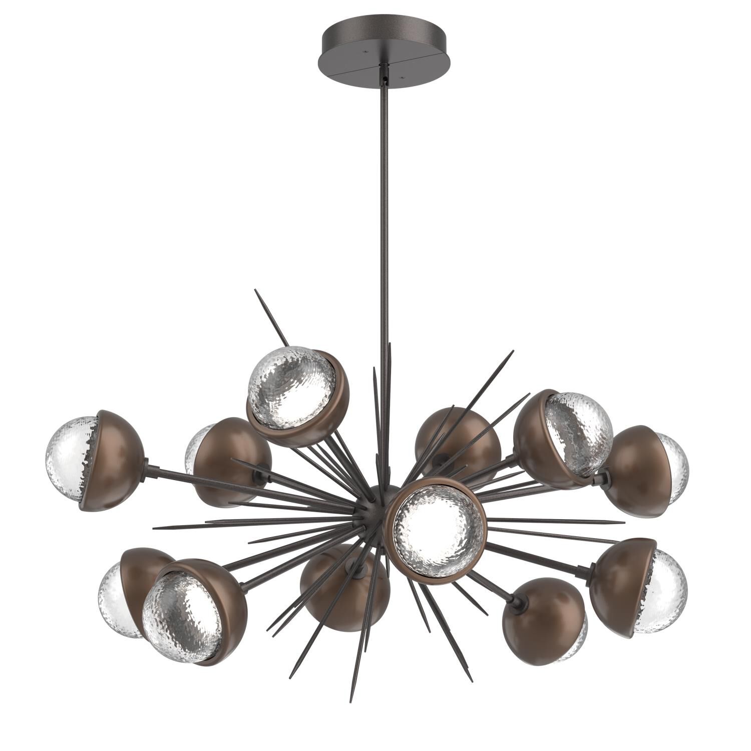 Shown in Graphite finish and Clear glass and Burnished Bronze accent