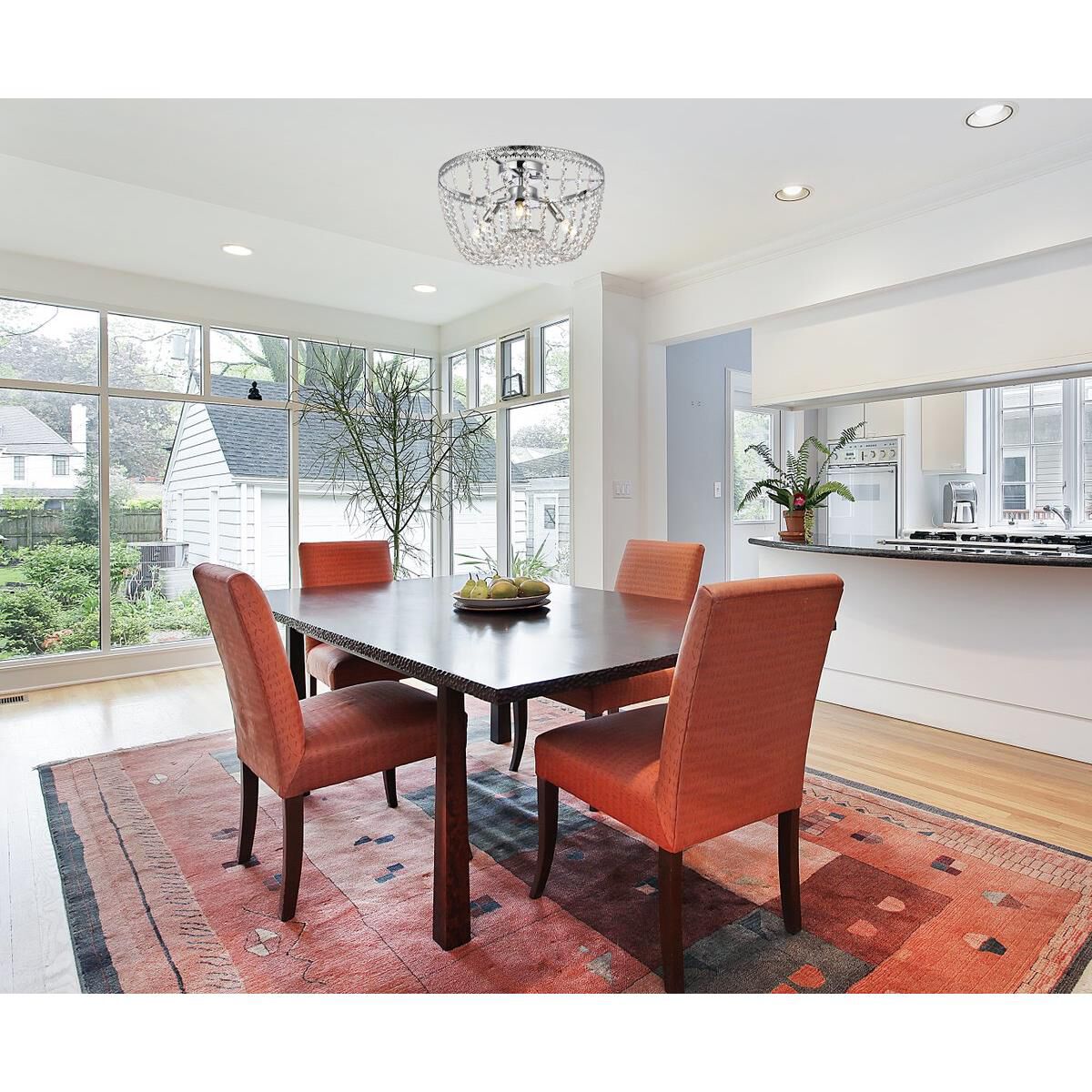 Kylie 16 Inch 3 Light Flush Mount by Elegant Lighting