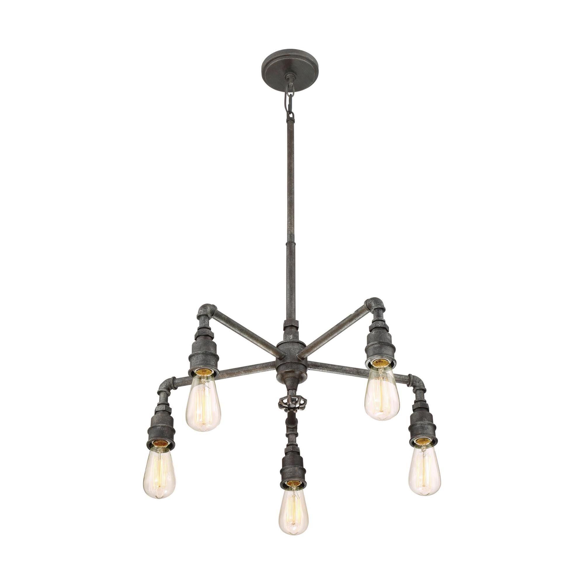 Squire 26 Inch 5 Light Chandelier by Quoizel