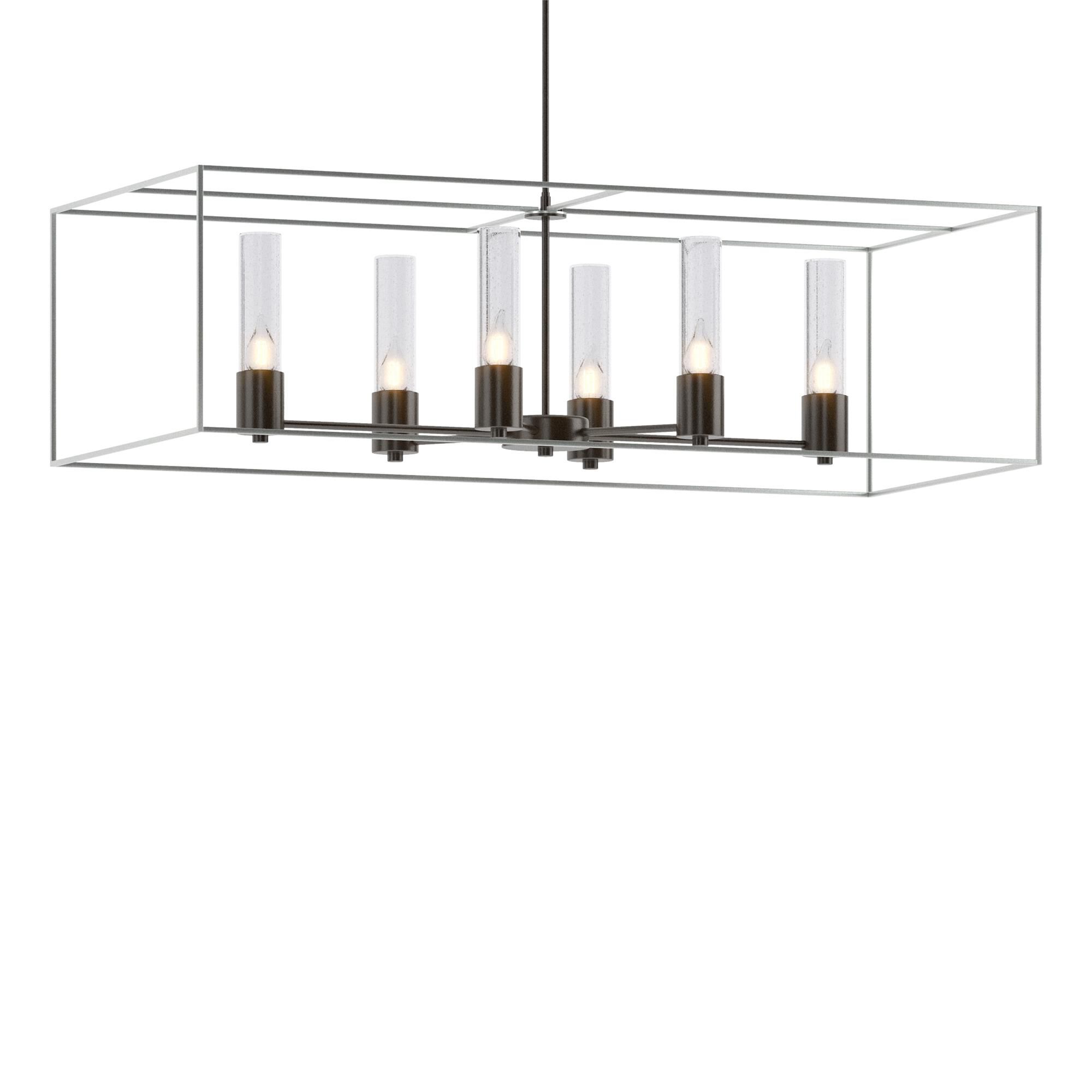 Shown in Oil Rubbed Bronze finish and Clear glass and Vintage Platinum accent