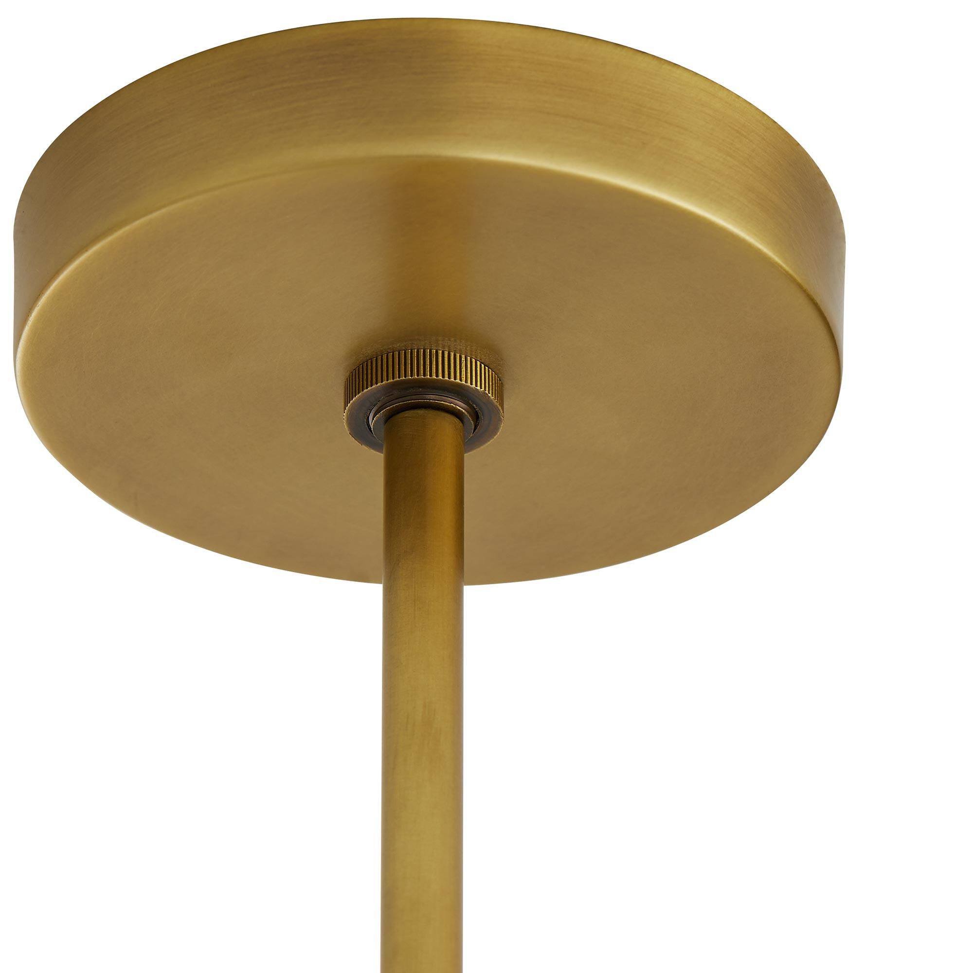 Shown in Antique Brass finish and Clear glass