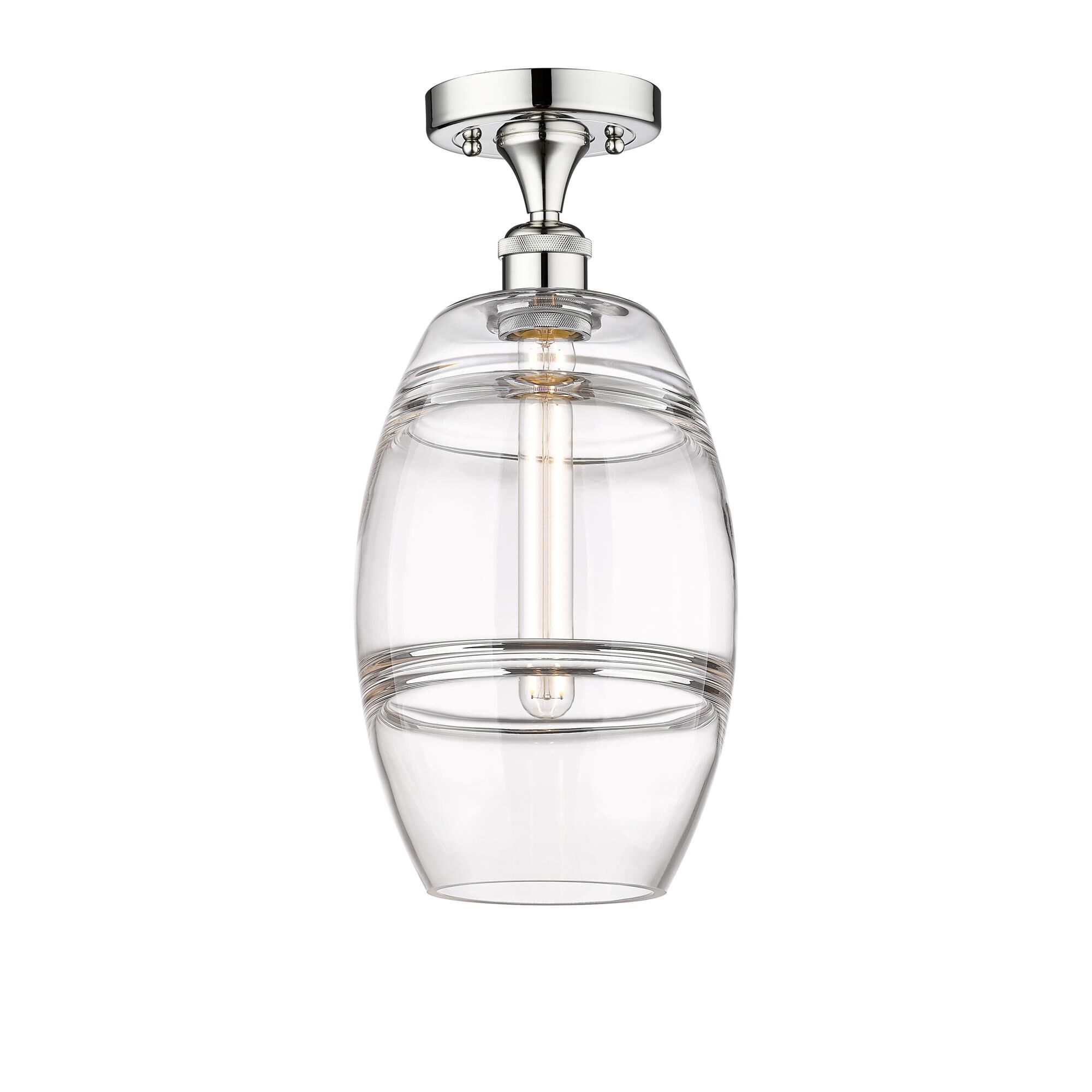 Shown in Polished Chrome finish and Clear glass