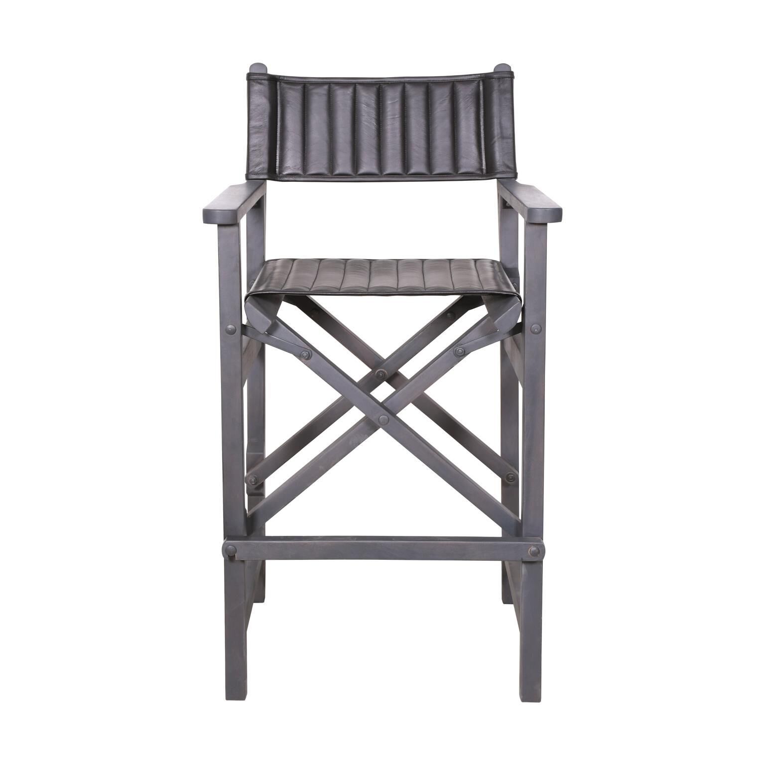 Leather Stool by Howard Elliott Collection