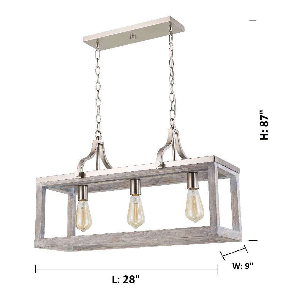 Shown in Acia Wood & Brushed Nickel finish
