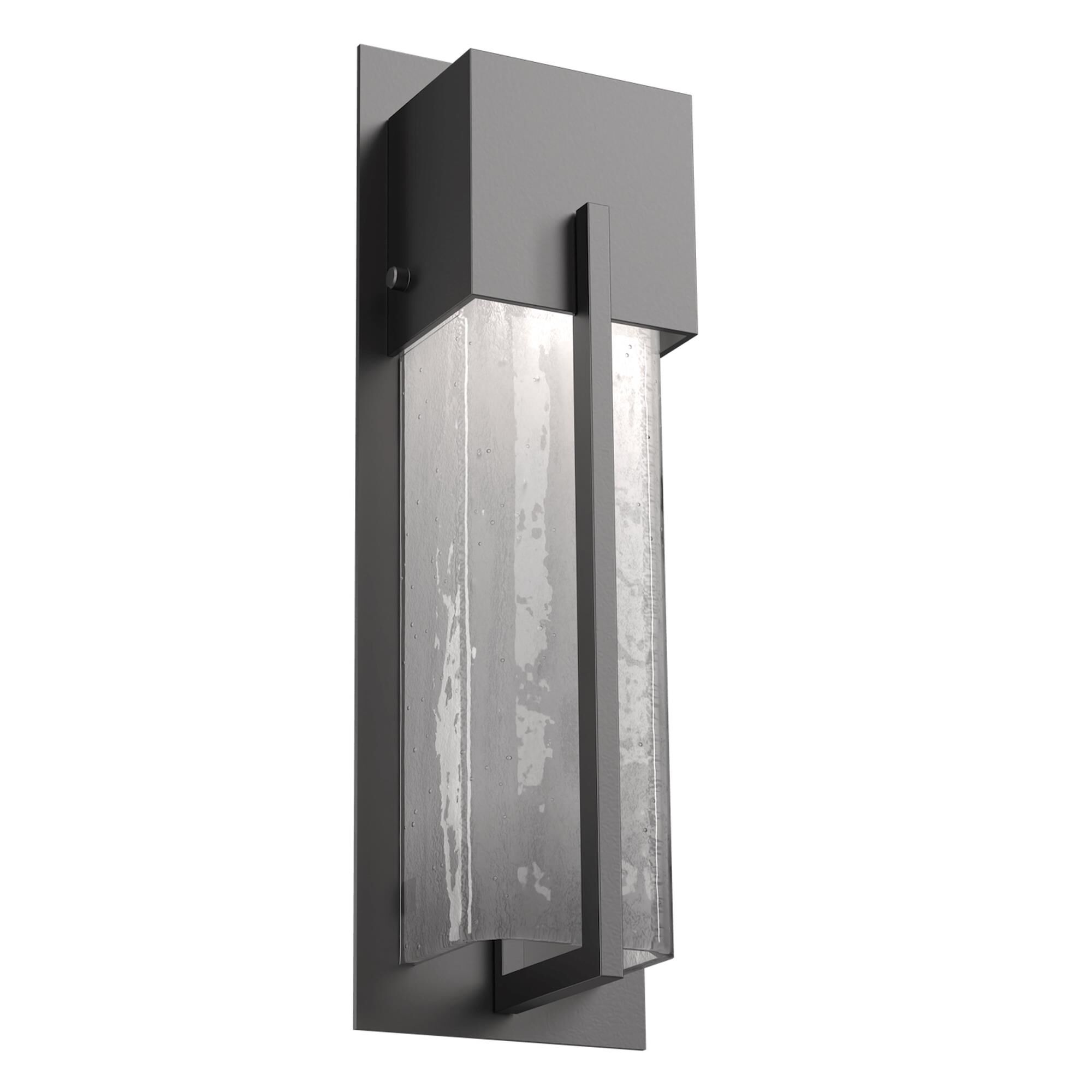 Shown in Argento Grey finish and Frosted Granite glass
