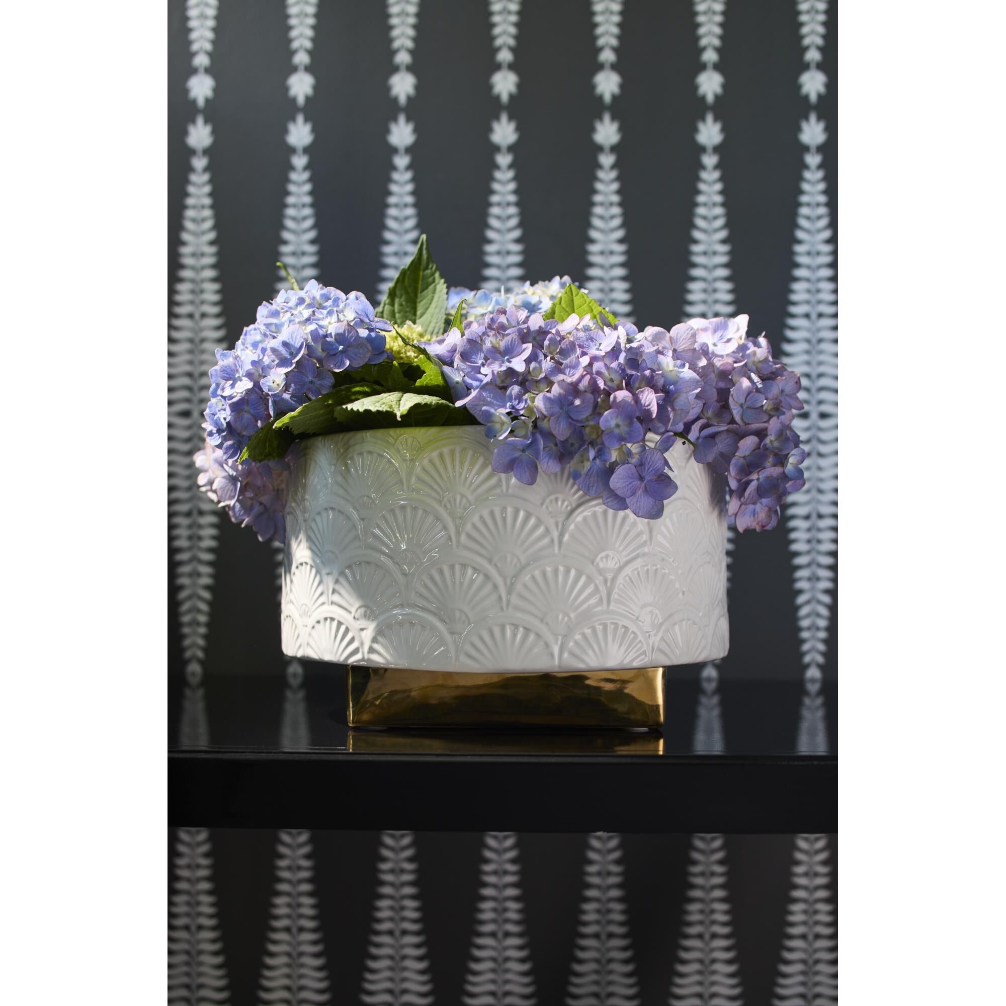 Deco Fan Cachepot (Lg) Bowl by Chelsea House