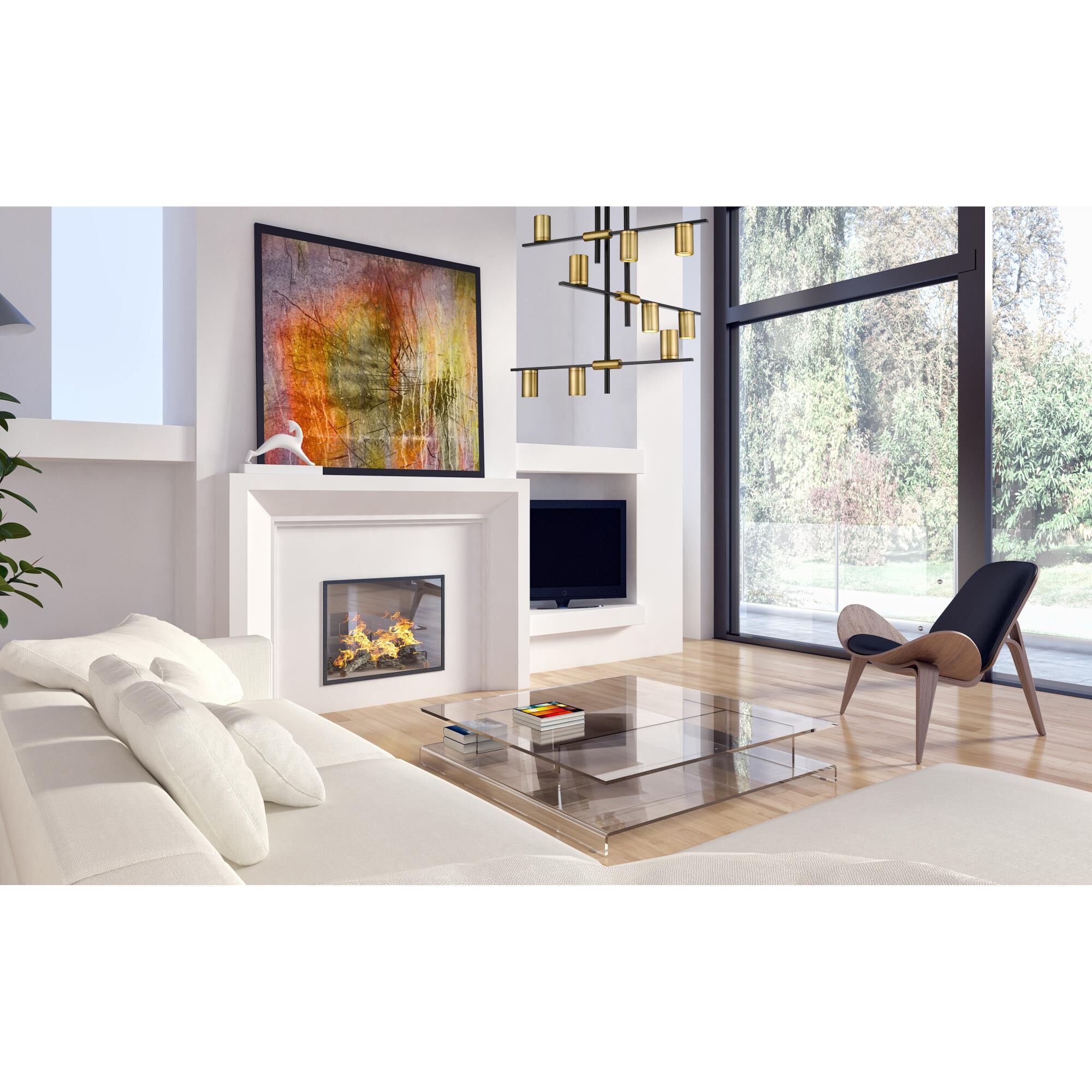 Shown in Matte Black and Olde Brass finish