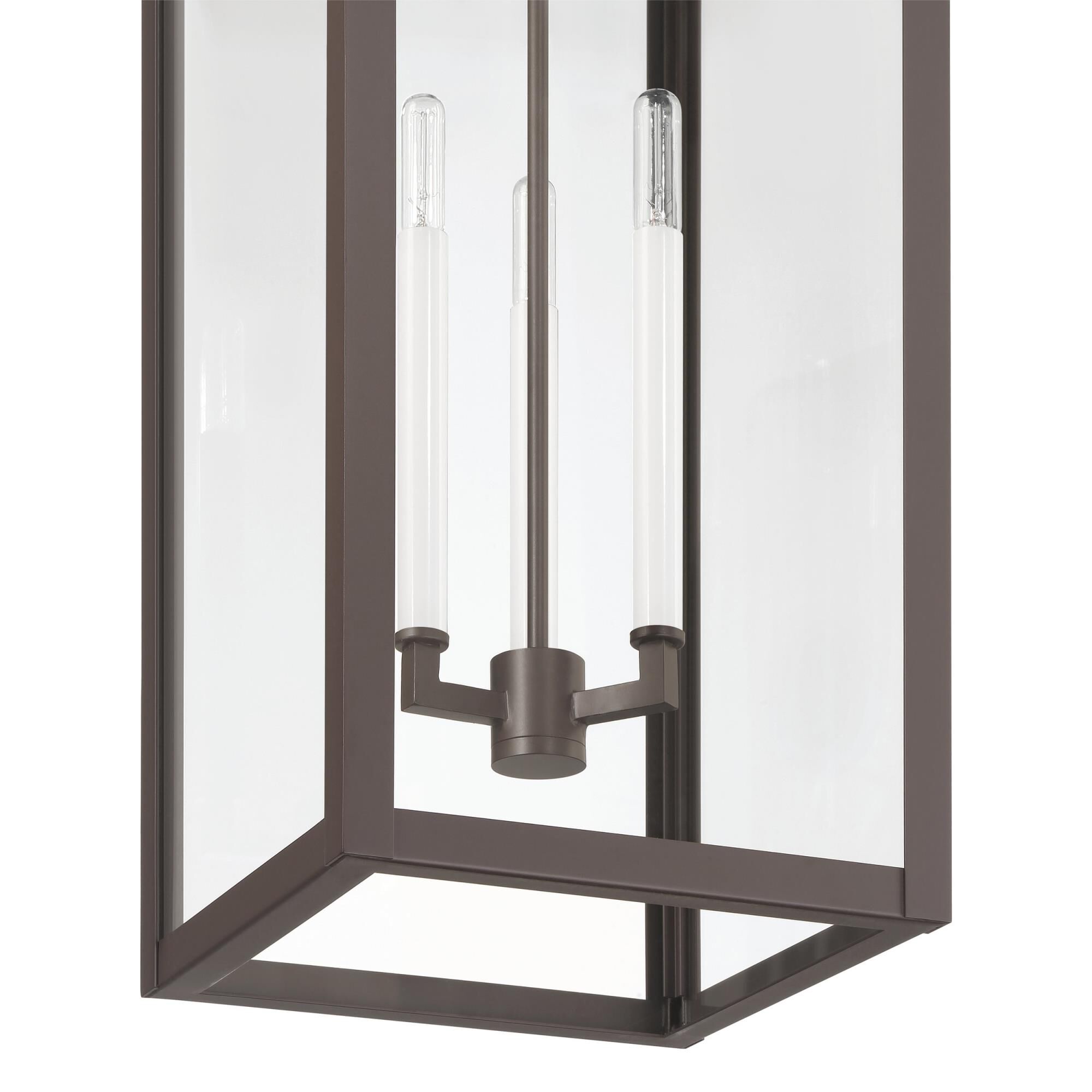 Shown in Dark Bronze finish and Clear glass