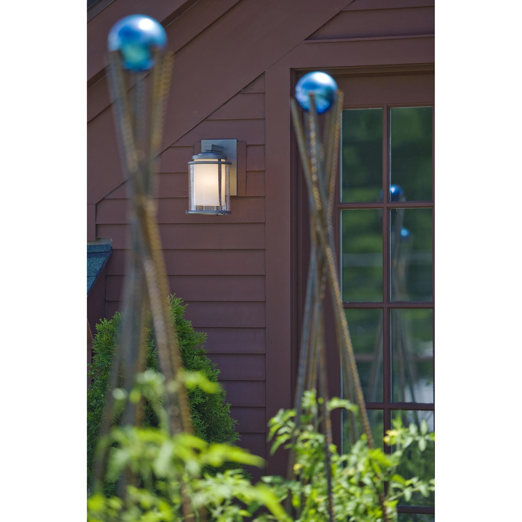 Shown in Coastal Dark Smoke finish and Opal and Seeded glass