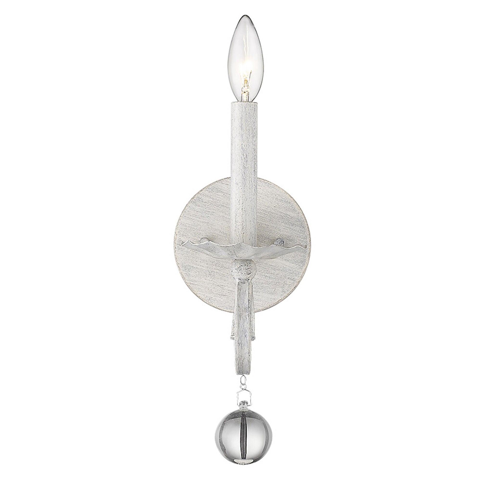 Shown in Country White finish and -- glass and -- shade