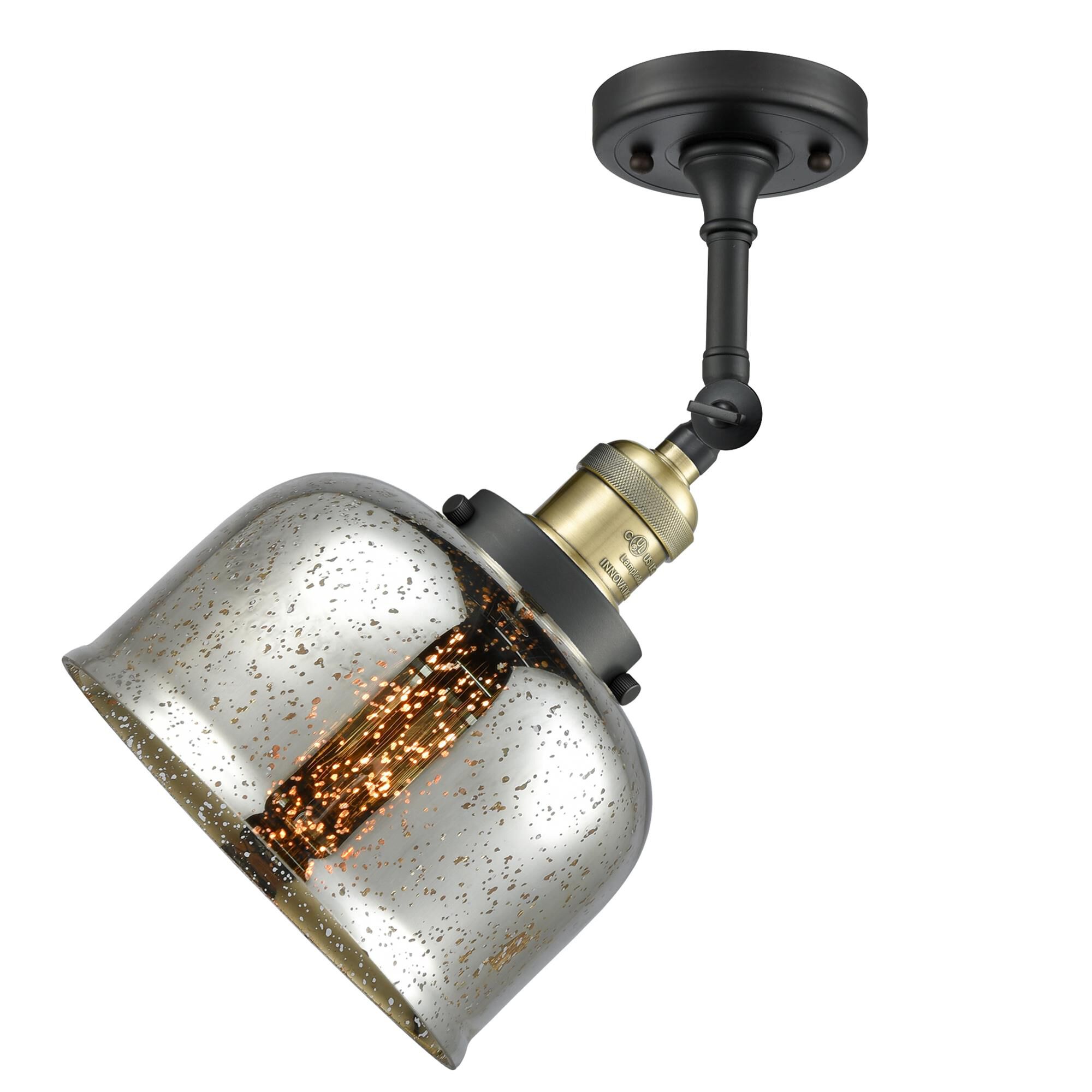 Bruno Marashlian Large Bell 8 Inch 1 Light Semi Flush Mount by Innovations Lighting