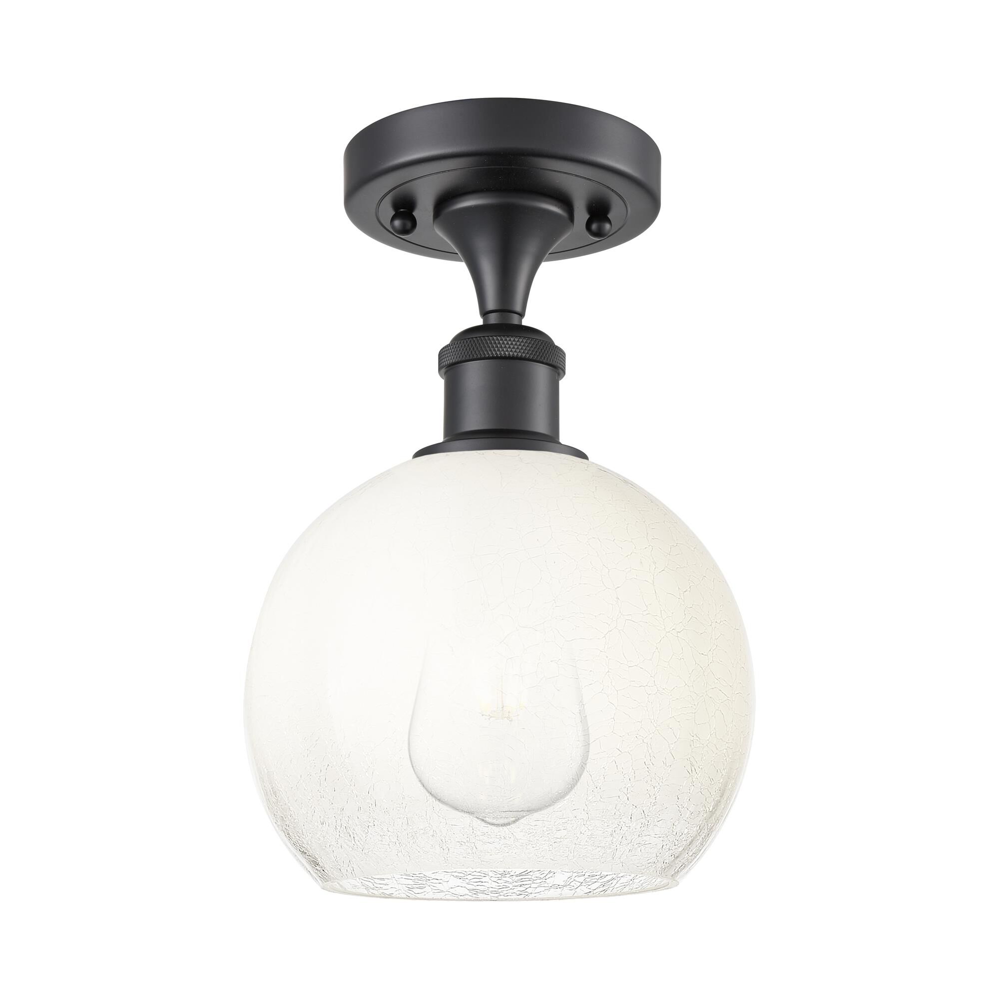 Shown in Matte Black finish and Opal glass