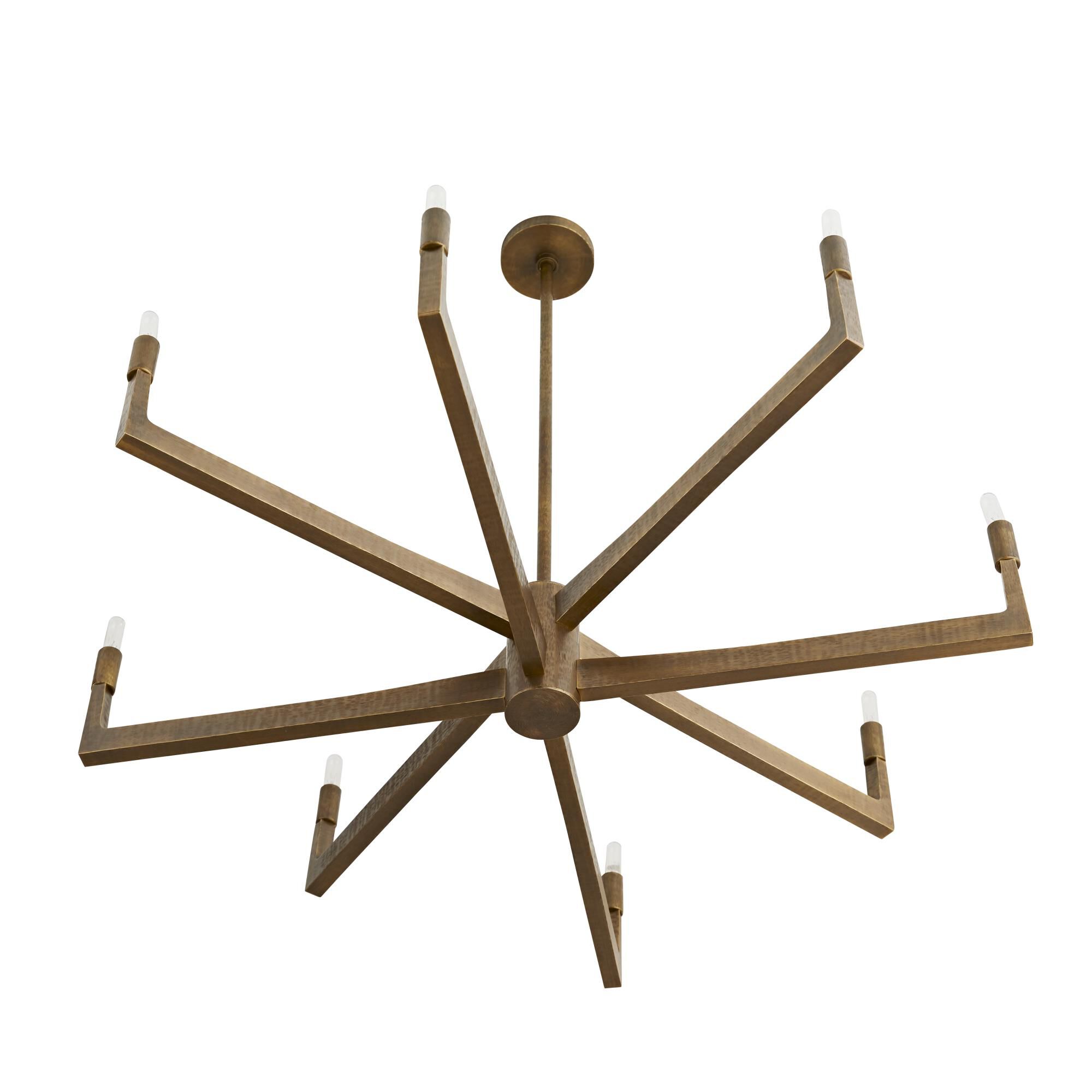 Shown in Antique Brass finish and 0 shade