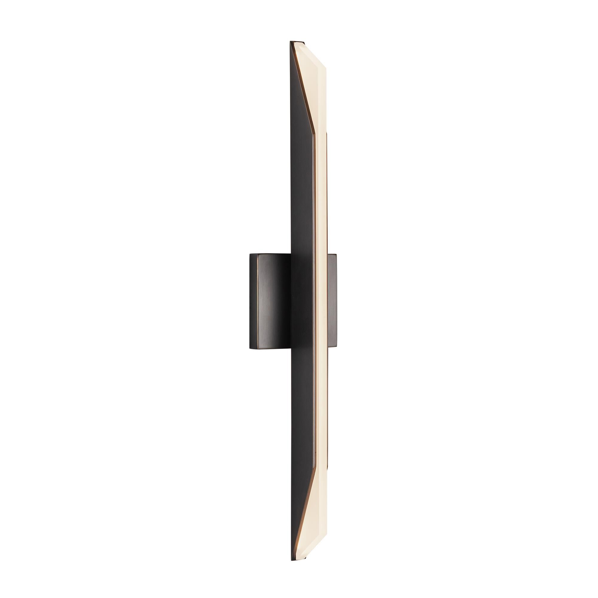 Shown in Urban Bronze finish and Frosted Acrylic Light Guide glass