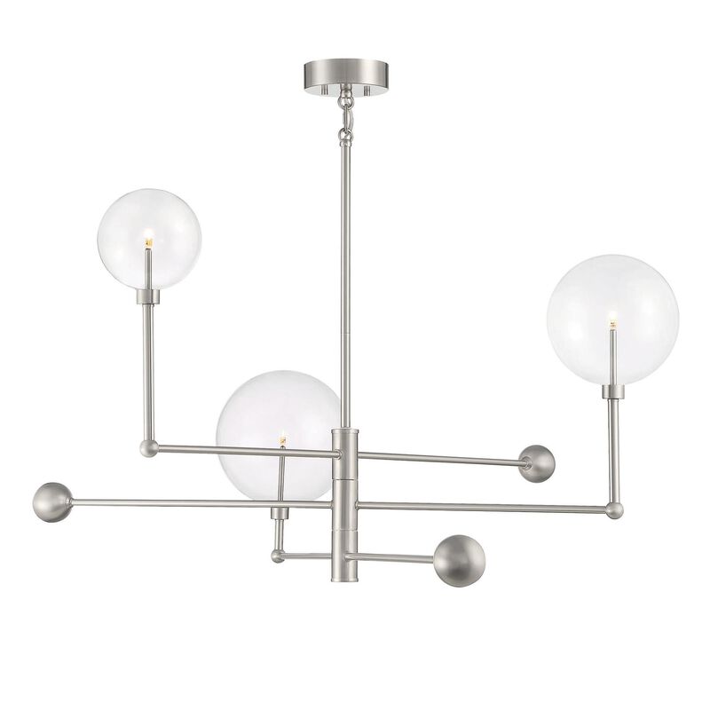 46 Inch 3 Light LED Chandelier by Meridian Lighting