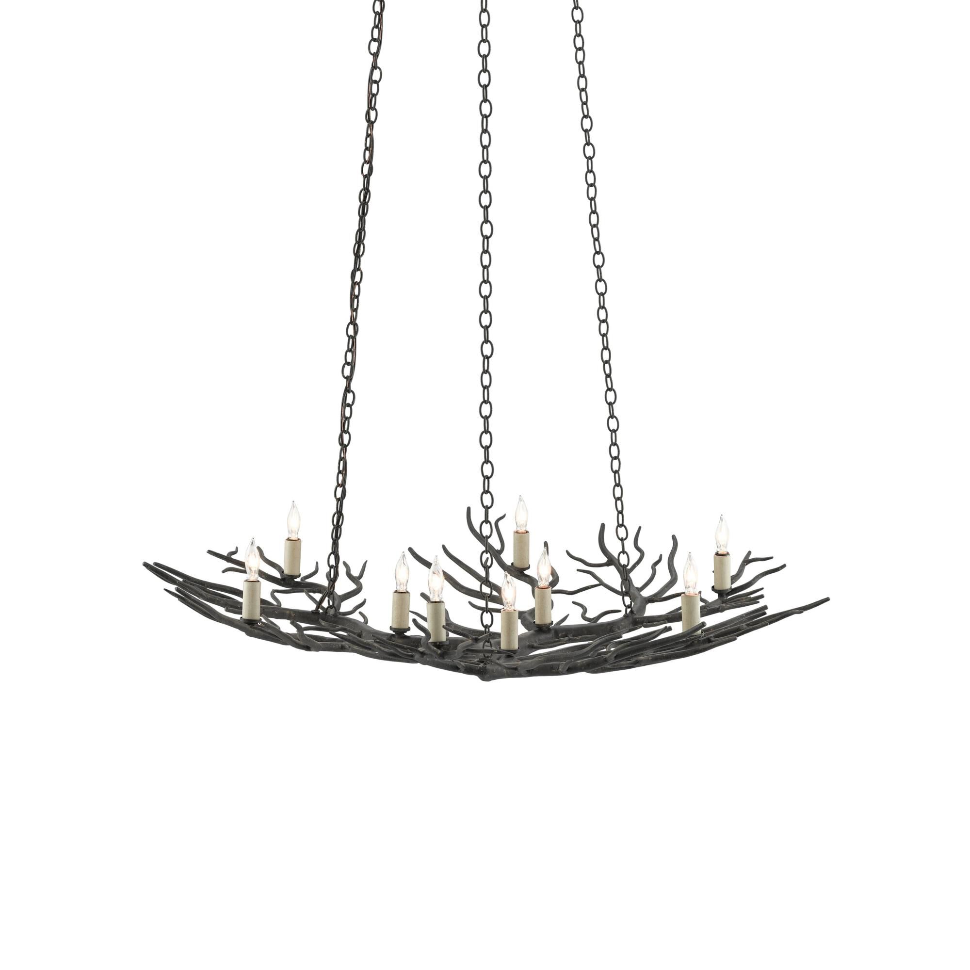 Rainforest 9 Light Chandelier by Currey and Company