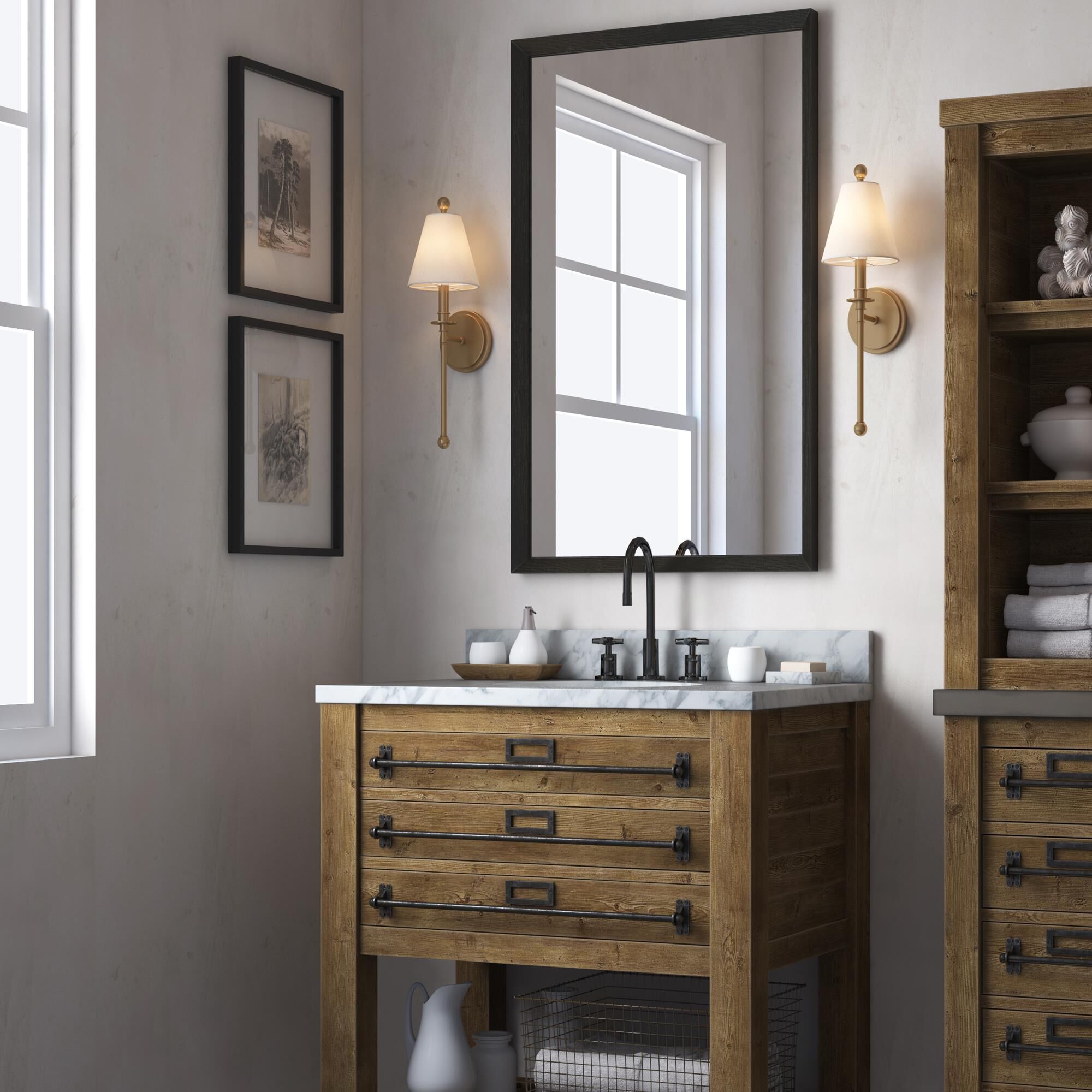 Shown in Aged Brass finish and Glass crystal and Silk glass and White shade