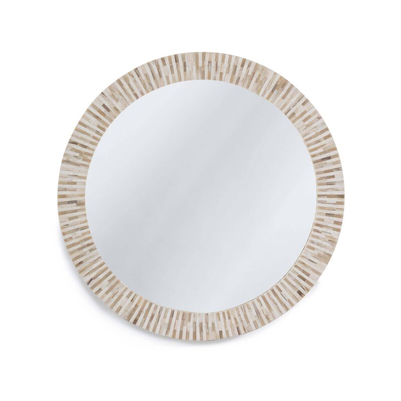 Multitone Bone Small Decorative Mirror by Regina Andrew
