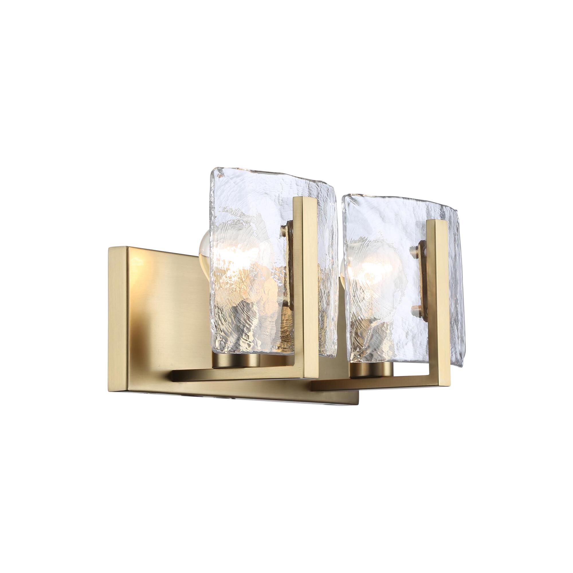 Shown in Brushed Champagne Bronze finish and Hammered Water glass