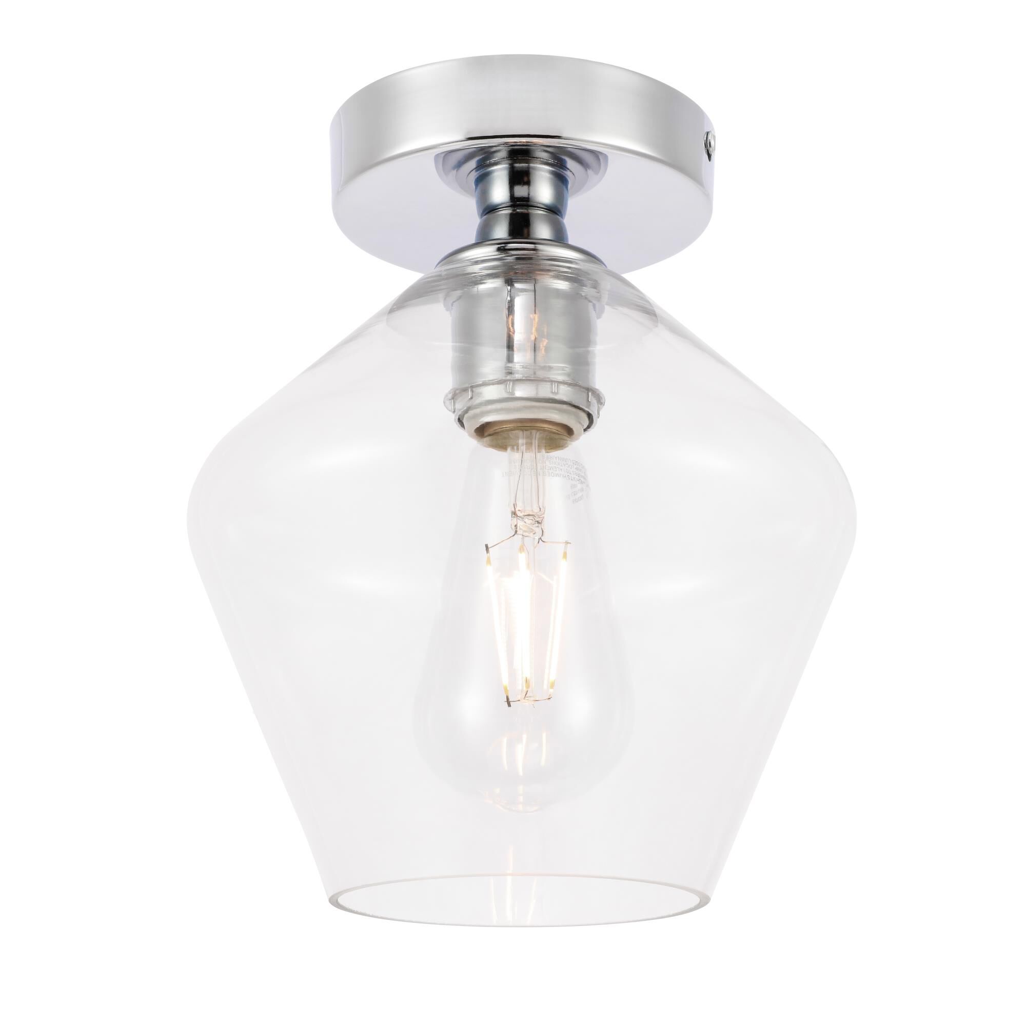Gene 8 Inch Semi Flush Mount by Elegant Lighting