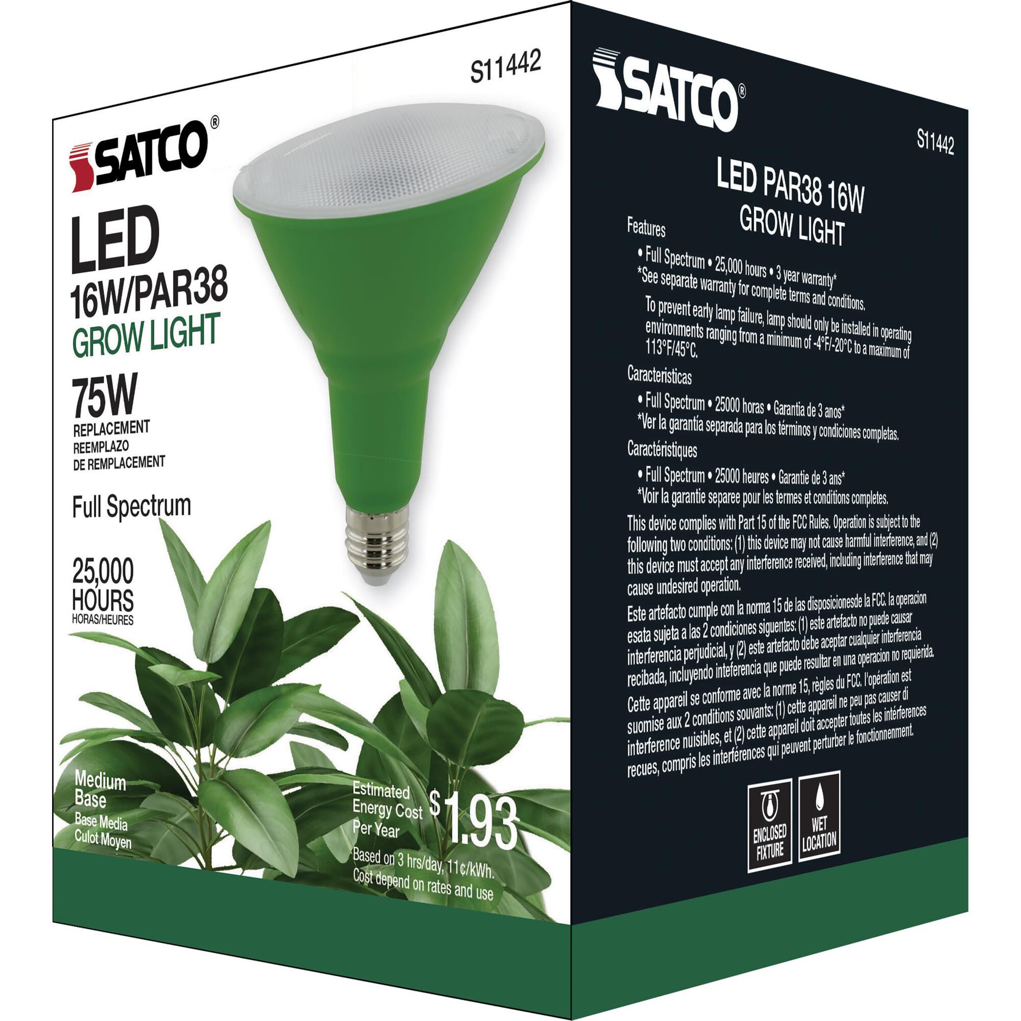 16 Watt 3500K PAR38 LED Light Bulb by Satco