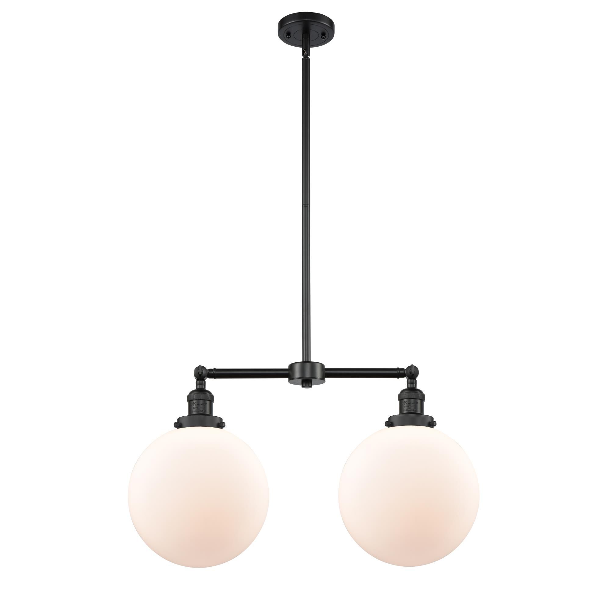 Shown in Matte Black finish and Matte White Cased glass