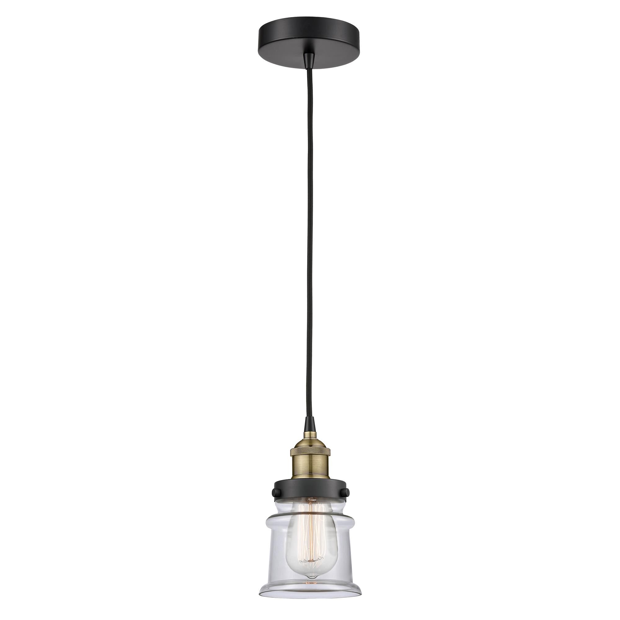 Shown in Black Antique Brass finish and Clear glass