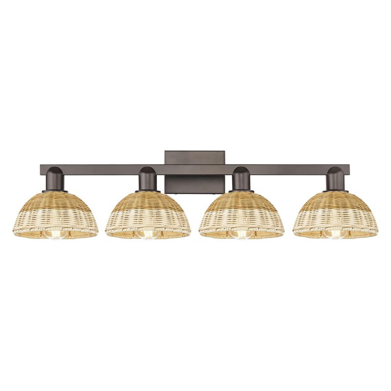 Bruno Marashlian Natural Ballston Dome 36 Inch Bath Vanity Light by Innovations Lighting