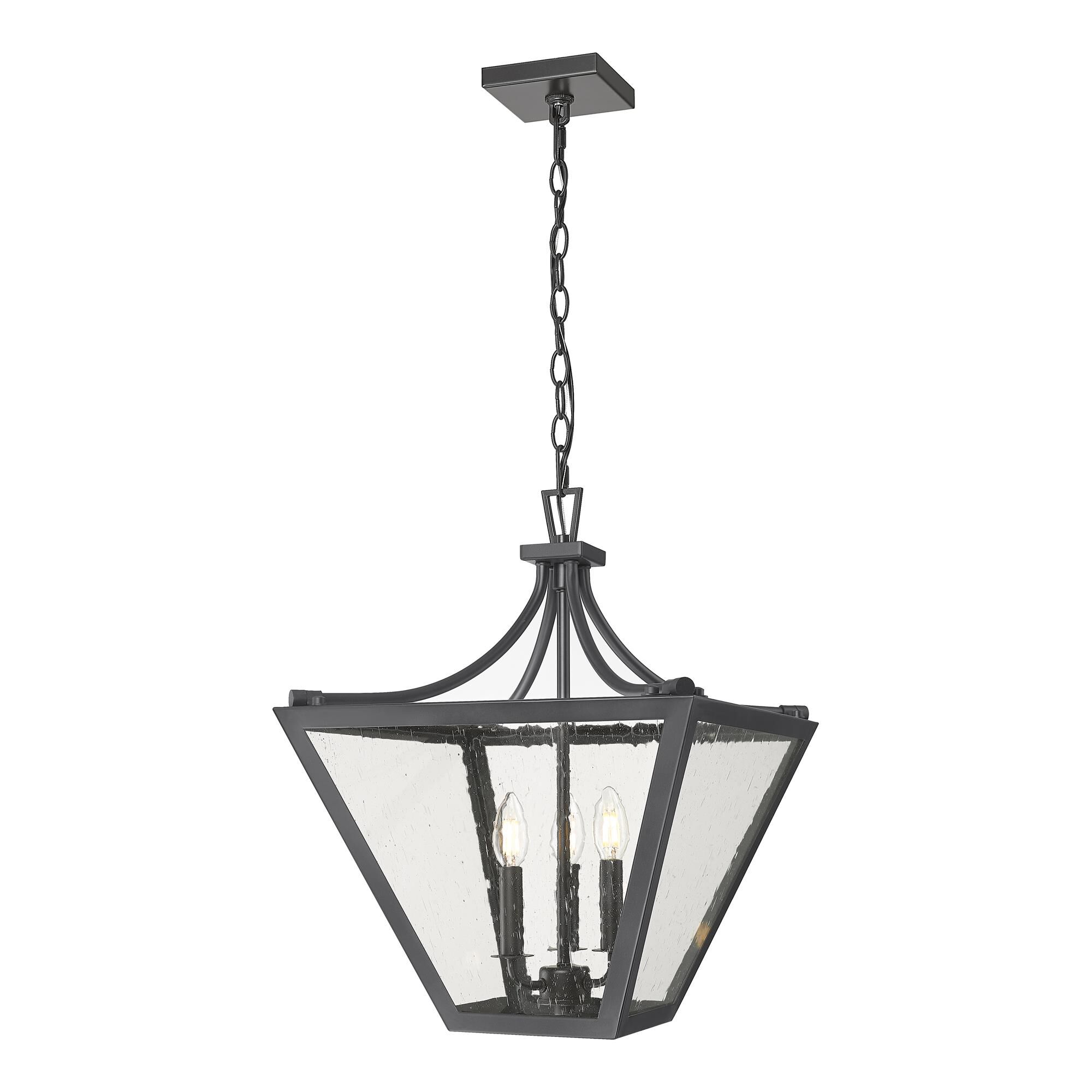 Shown in Iron Ore finish and Clear Seedy glass