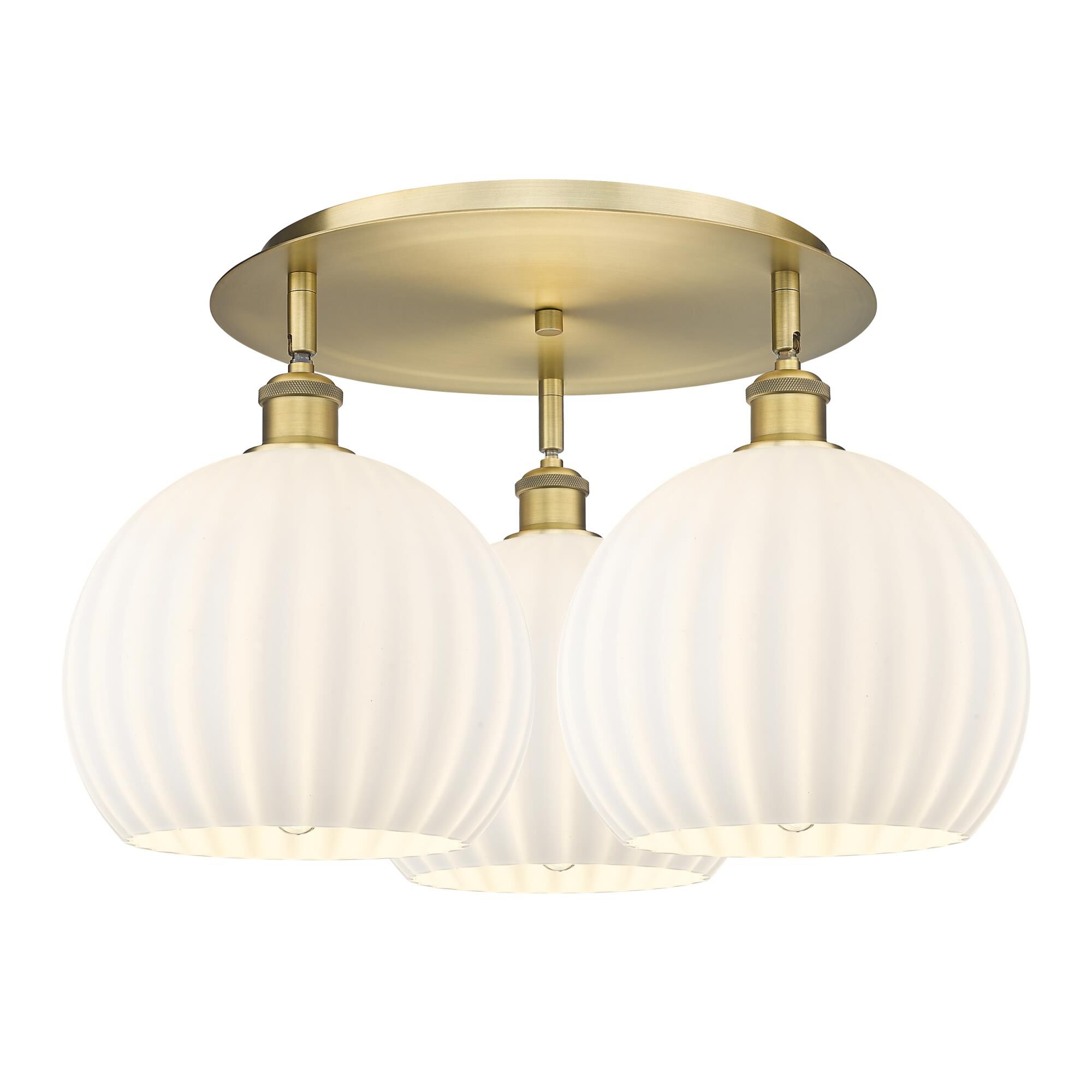 Bruno Marashlian White Venetian 22 Inch Flush Mount by Innovations Lighting