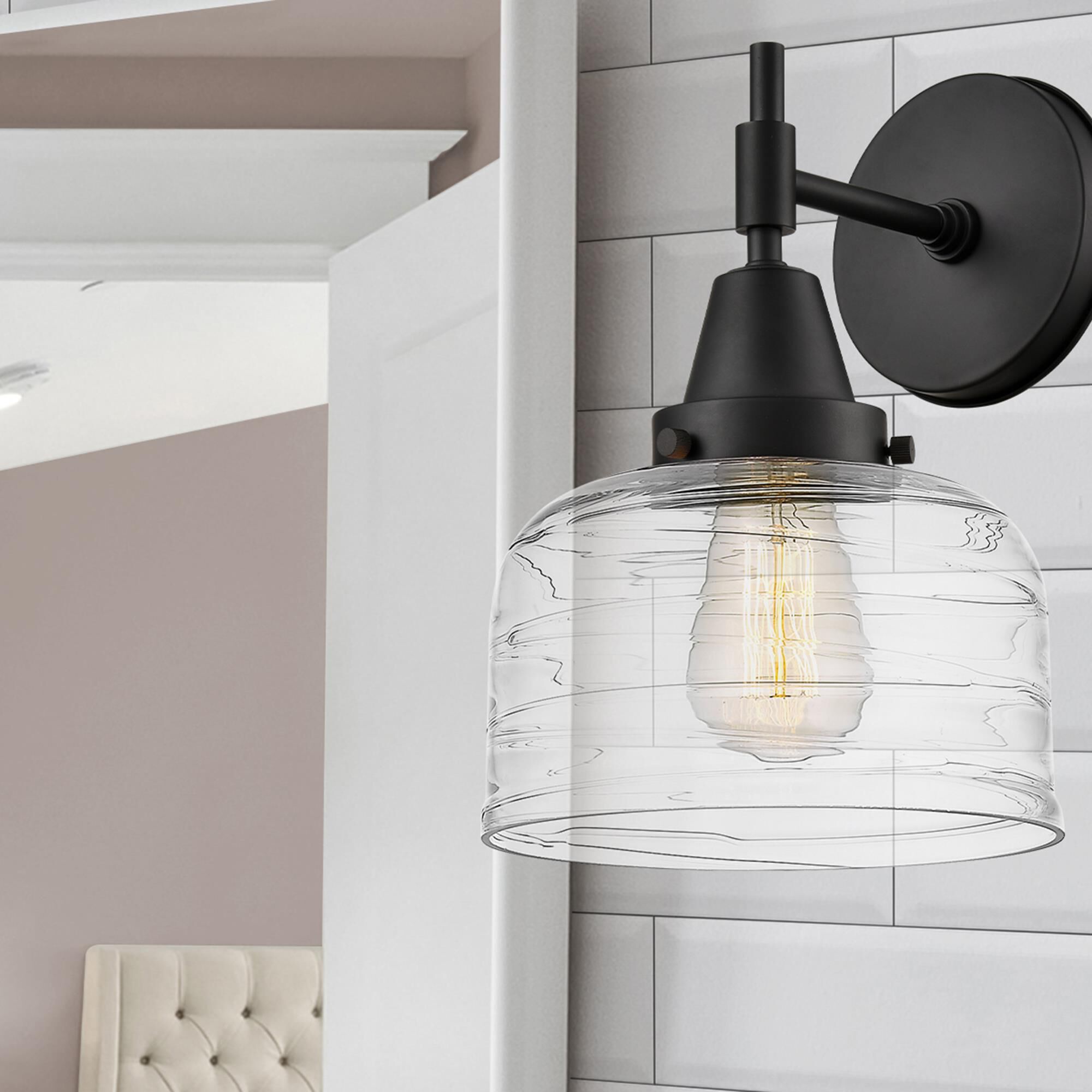 Shown in Matte Black finish and Clear glass