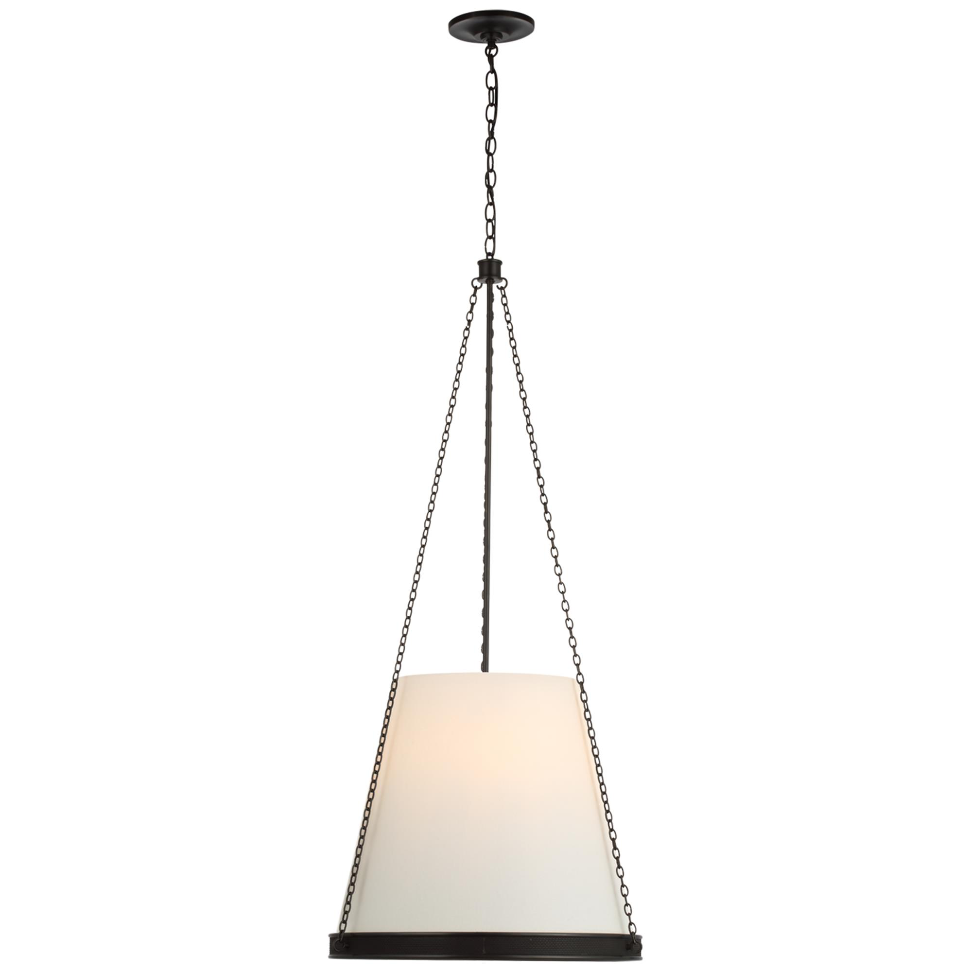 Shown in Bronze finish and Linen shade