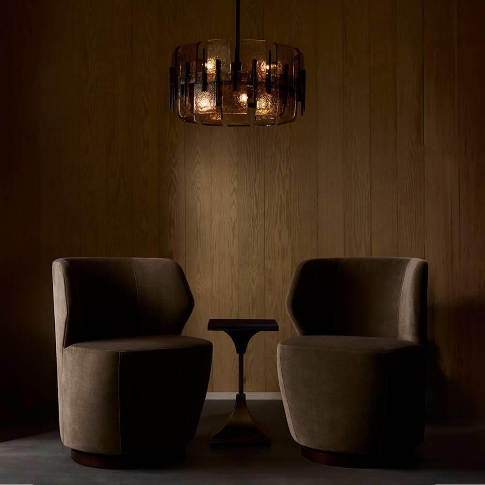 Shown in Smoke and Blackened Iron finish